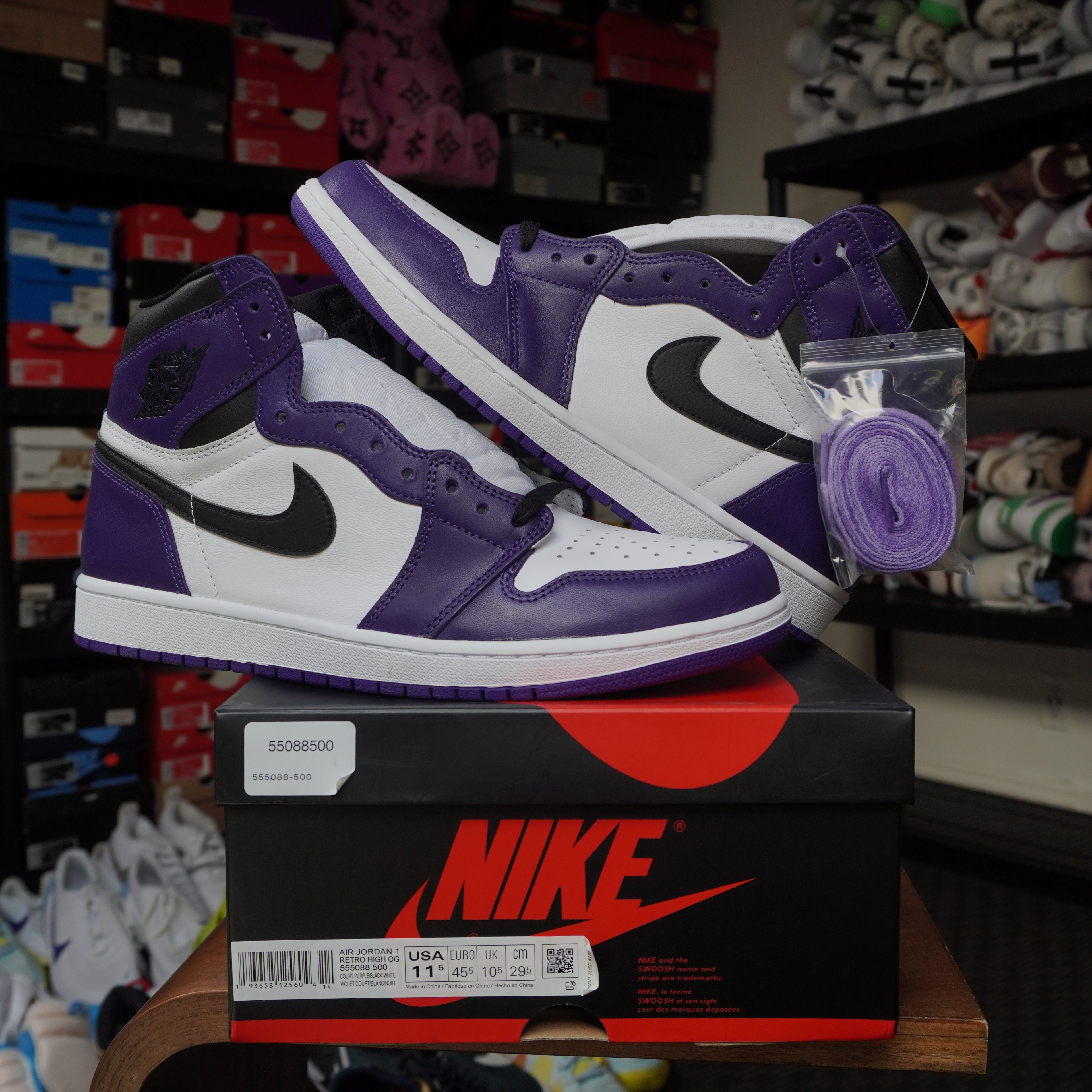 Jordan 1 Retro High Court Purple White