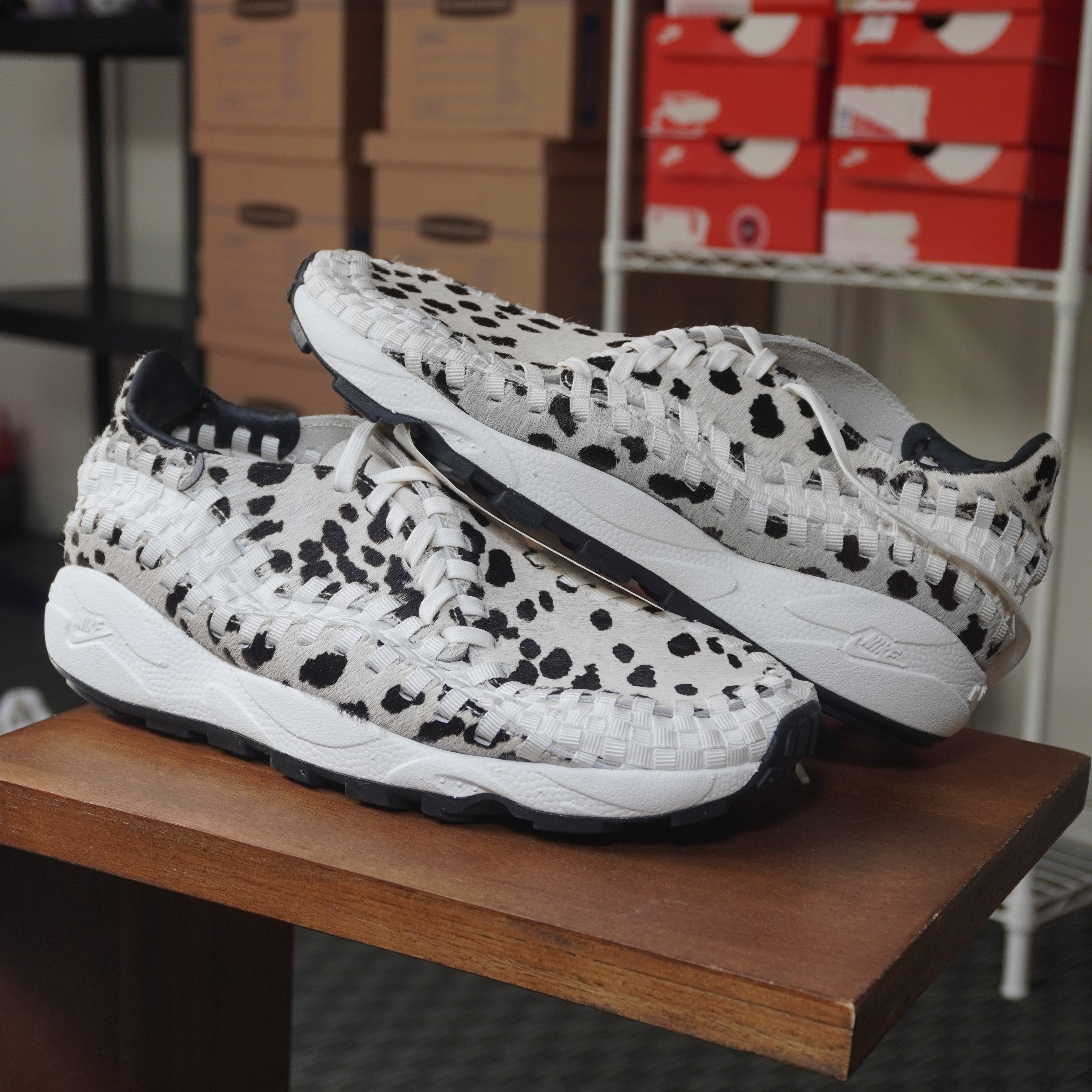 Nike Air Footscape Woven PRM White Cow Print wmns