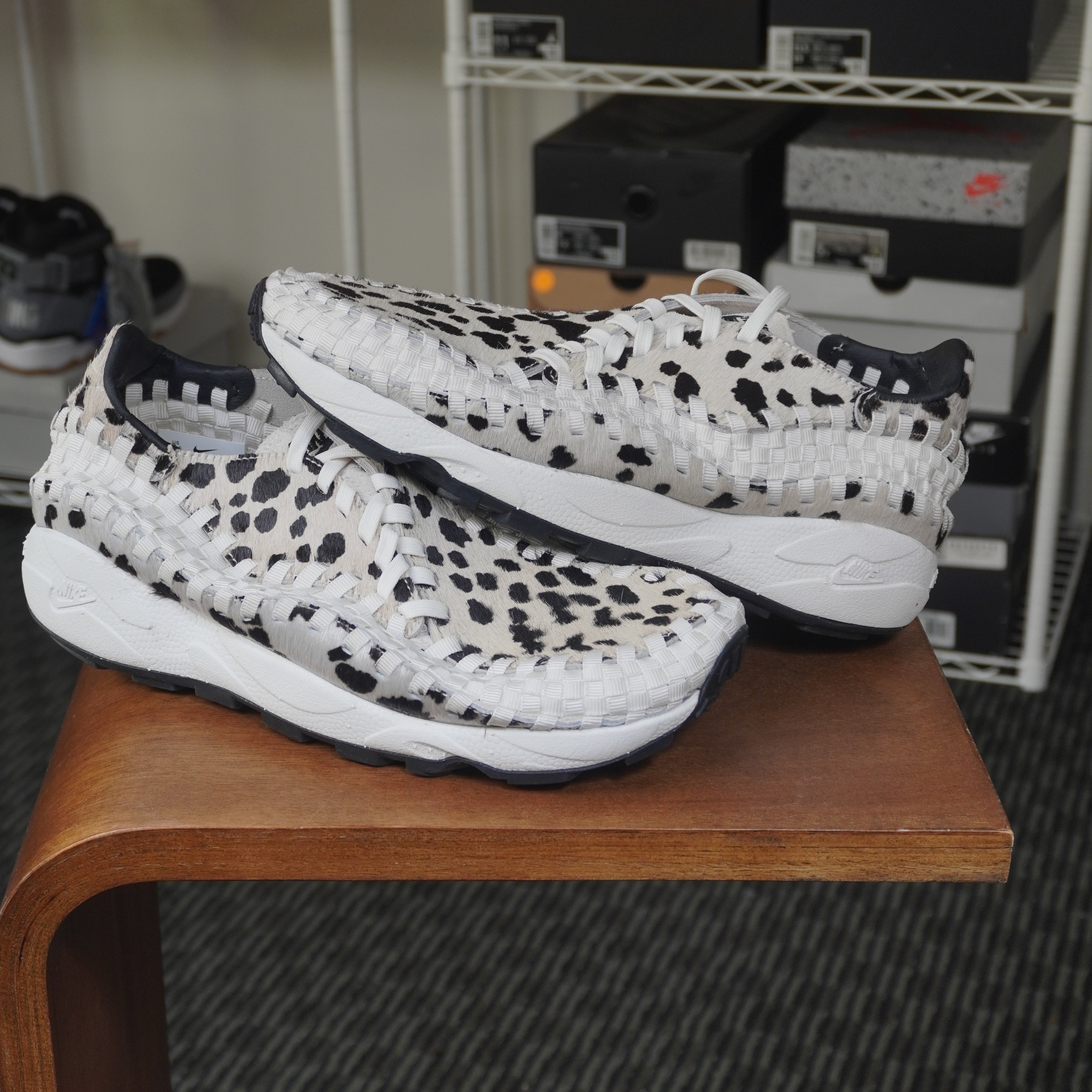 Nike Air Footscape Woven PRM White Cow Print