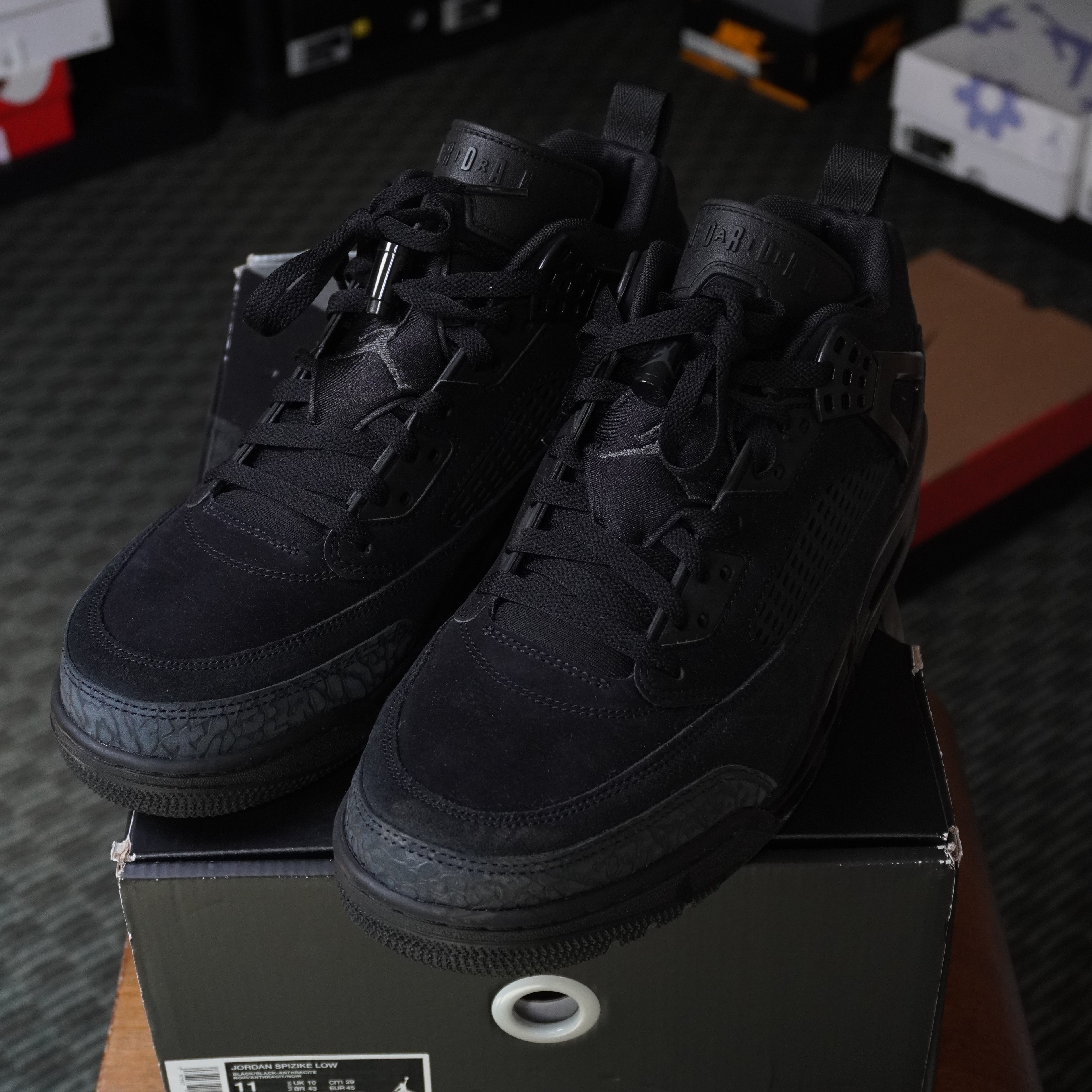 Jordan Spizike Low Black Cat