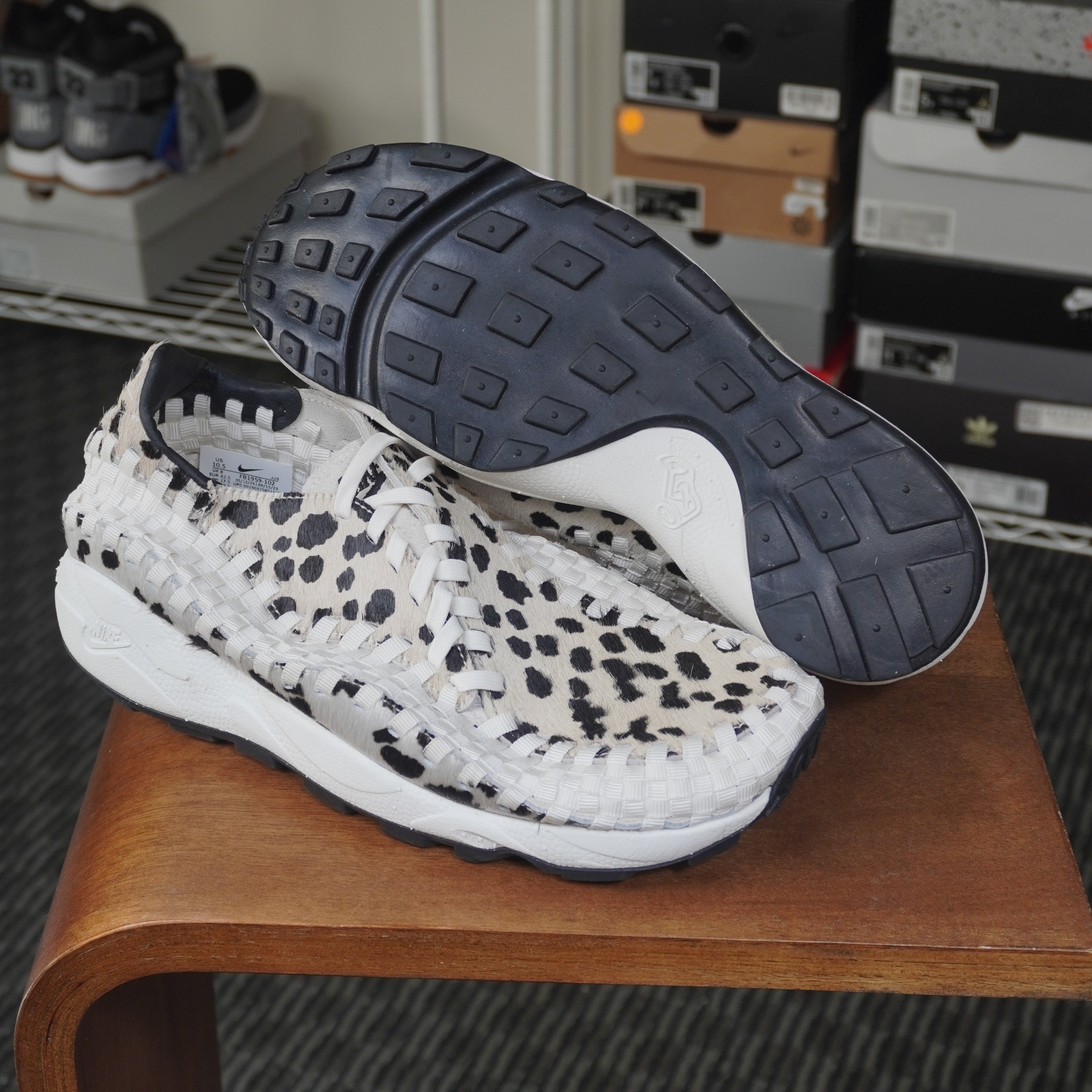 Nike Air Footscape Woven PRM White Cow Print