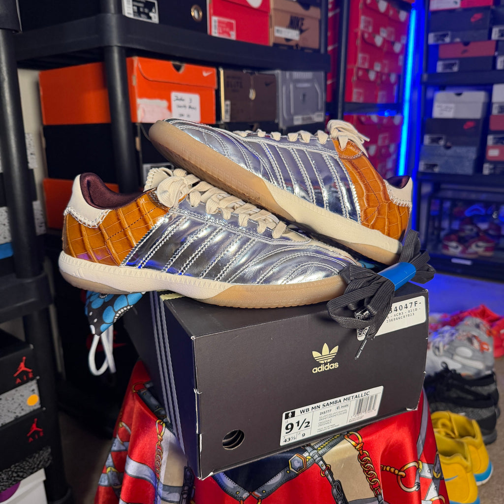 adidas Samba Millennium Wales Bonner Silver Metallic Yellow Croc
