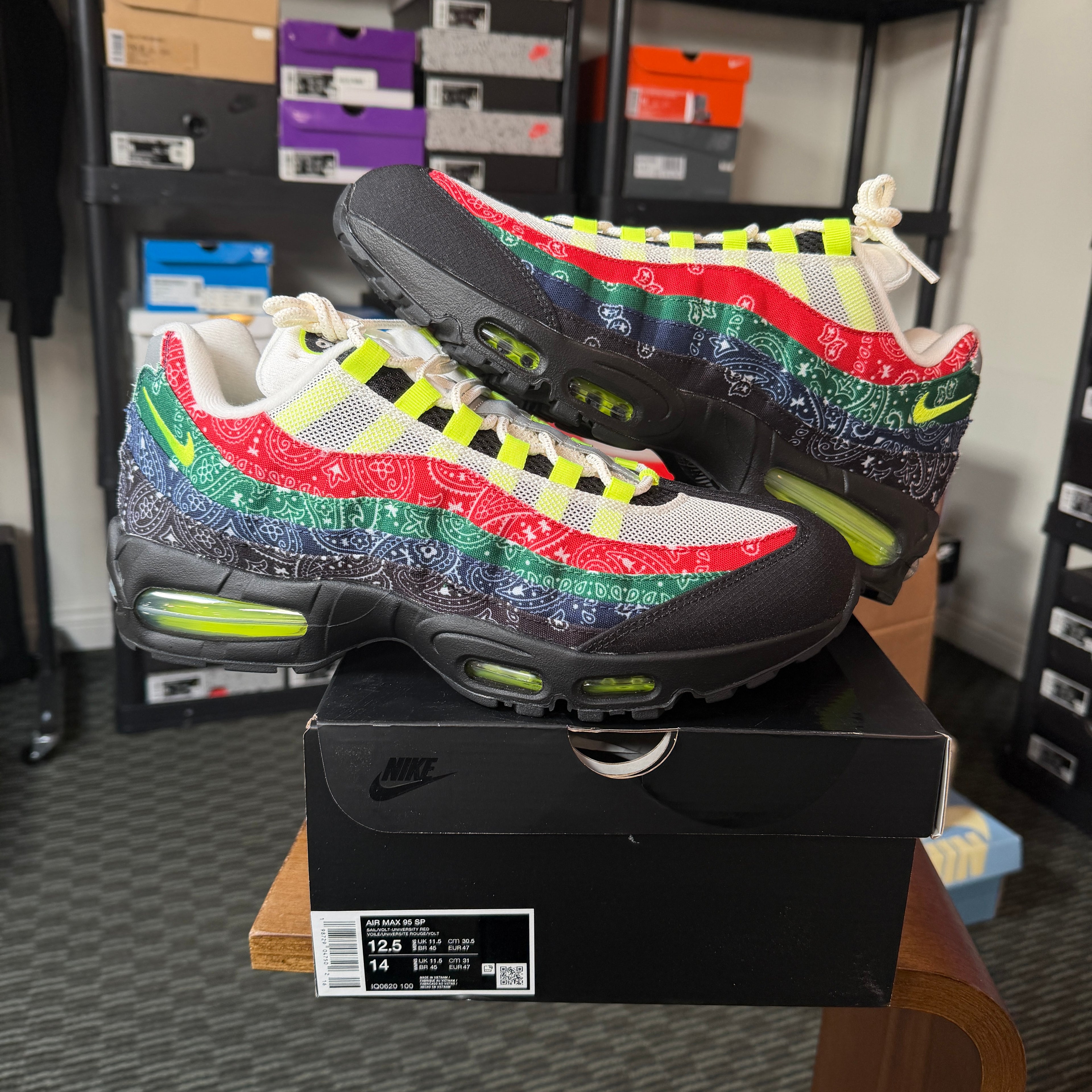 Nike Air Max 95 OG Big Bubble Paisley Bandana Neon