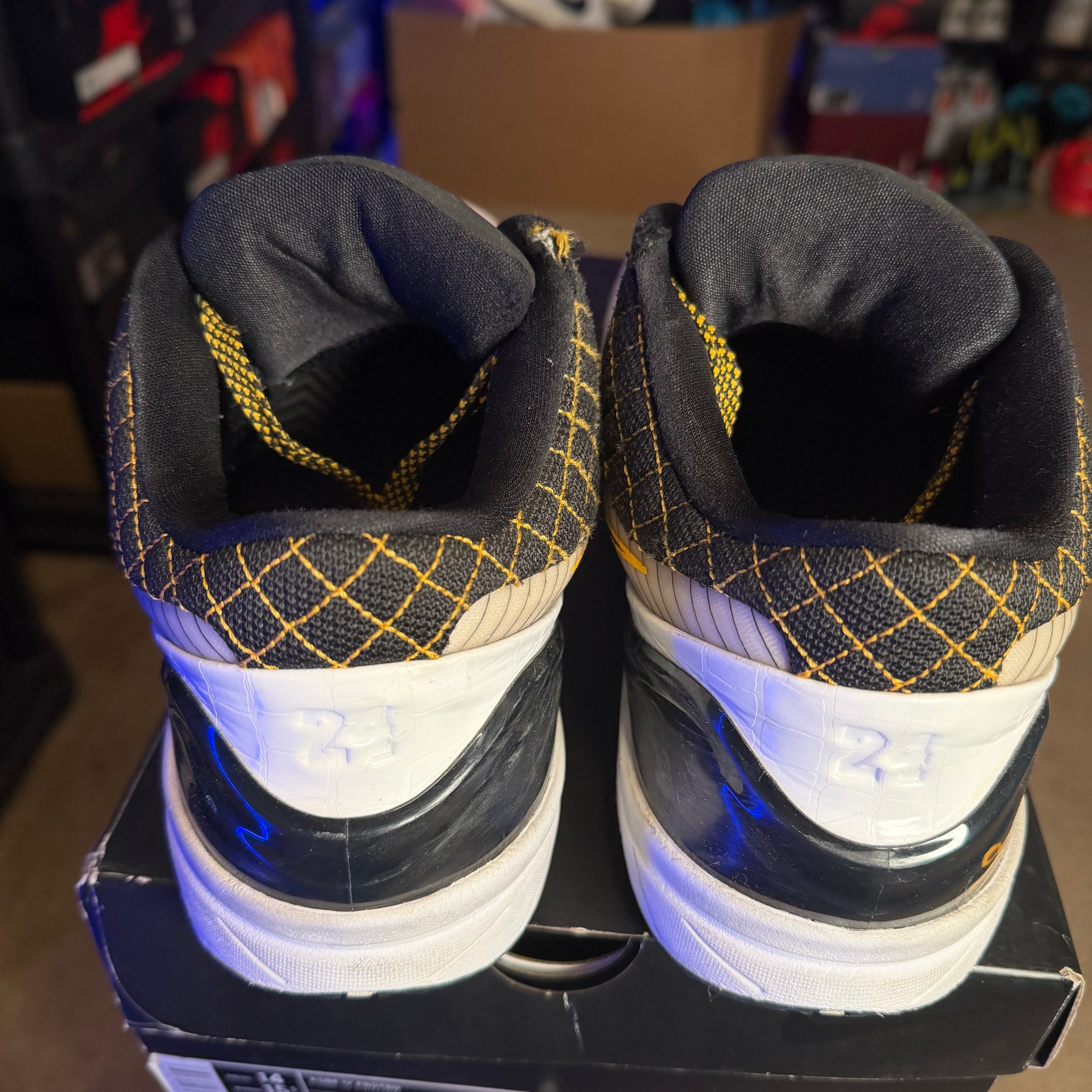 Nike Kobe 4 Protro White Black Del Sol
