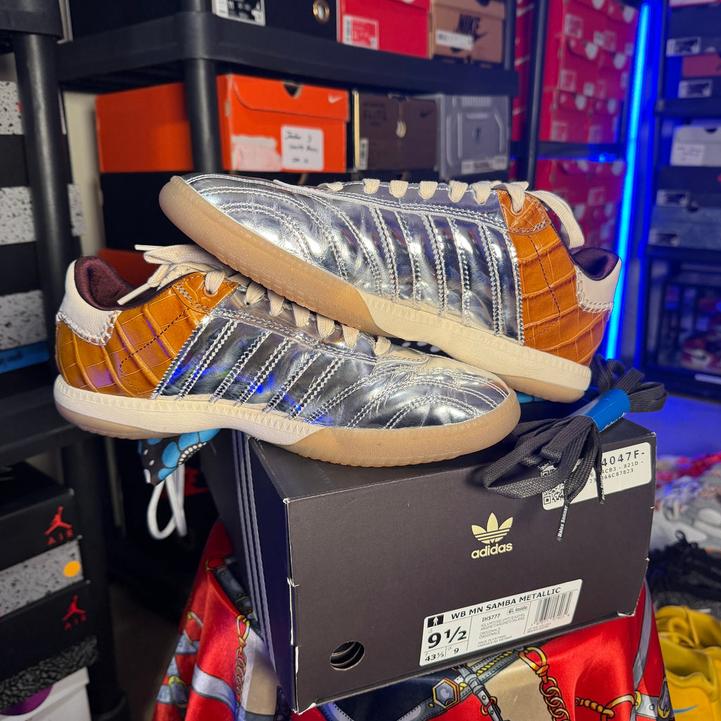 adidas Samba Millennium Wales Bonner Silver Metallic Yellow Croc