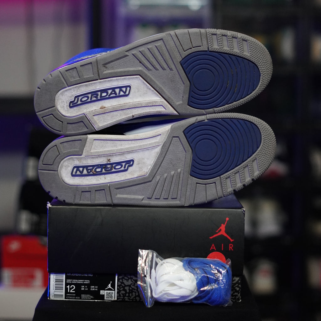 Jordan 3 Retro Varsity Royal Cement