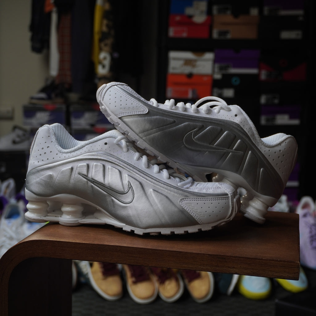 Nike Shox R4 White Metallic Silver (Women's)