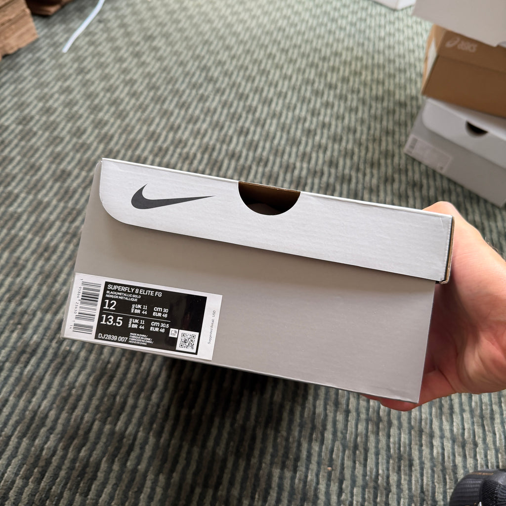 Nike Mercurial Superfly 8 FG Black Metallic Silver Gold