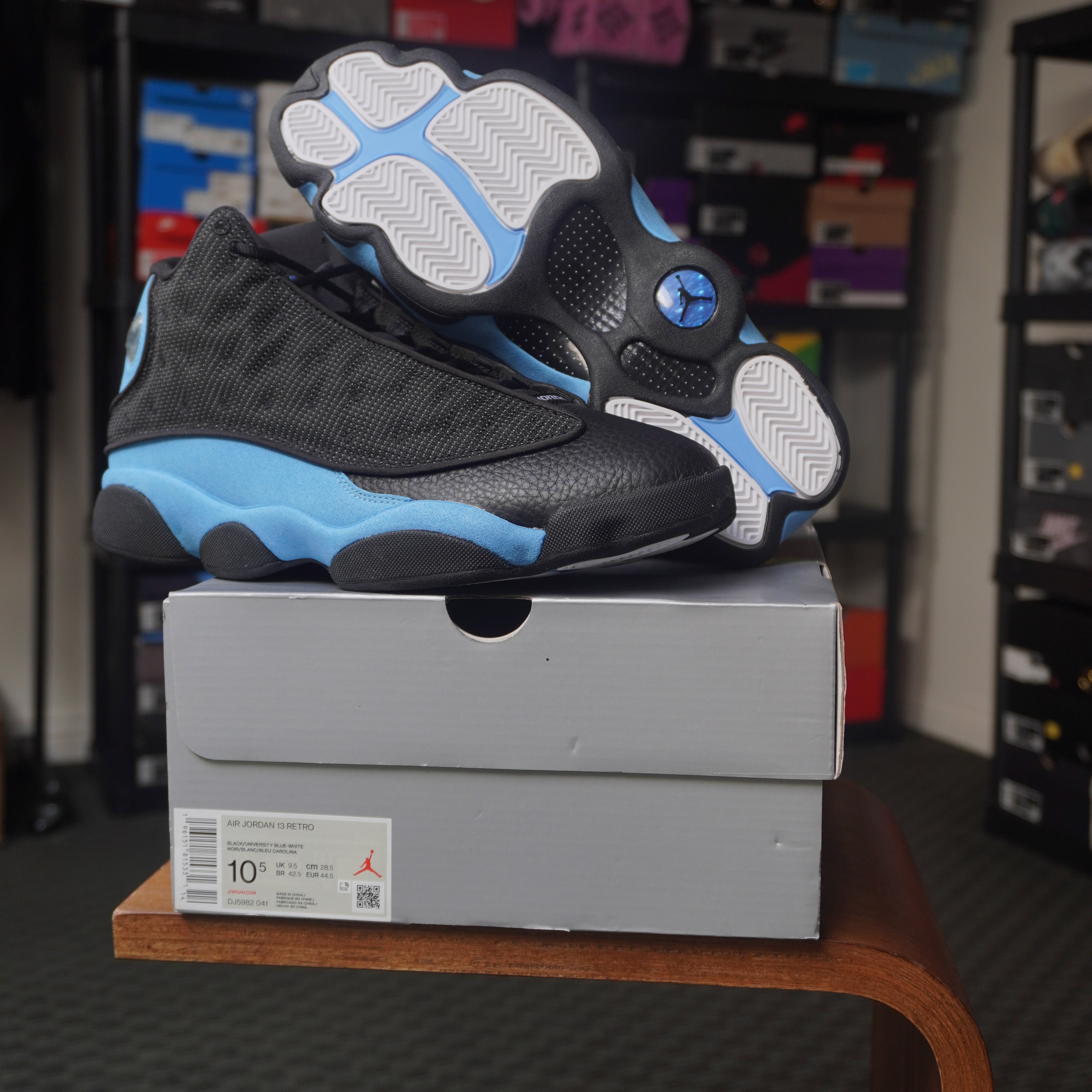 Jordan 13 Retro Black University Blue