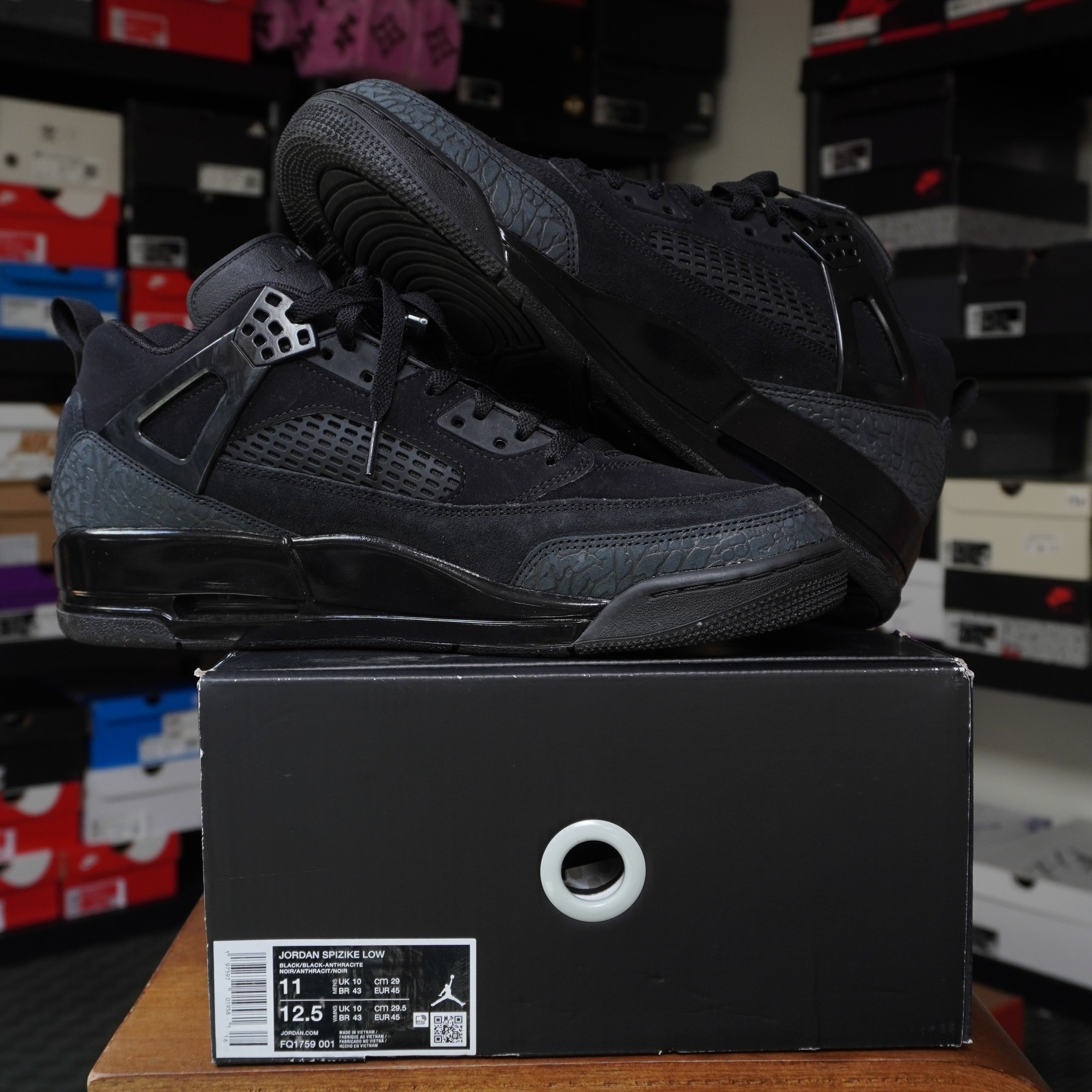 Jordan Spizike Low Black Cat