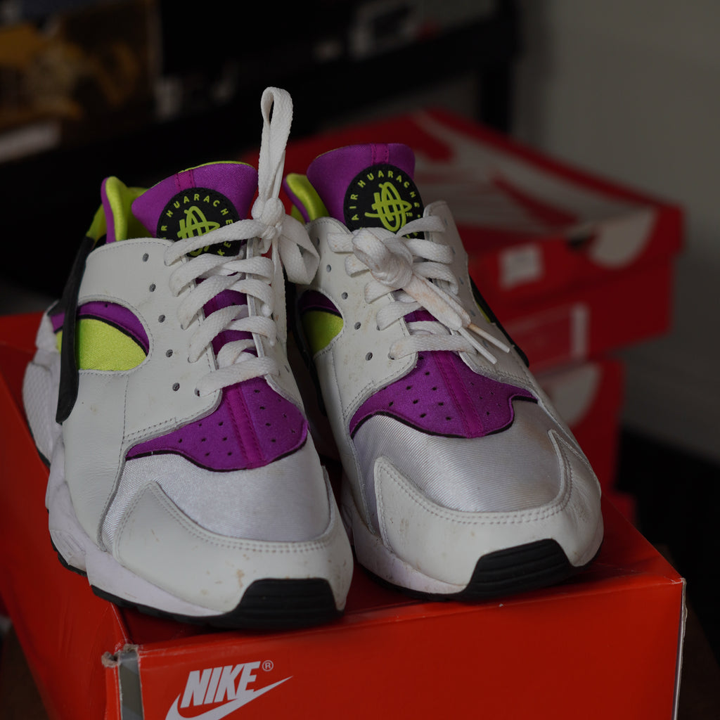 Nike Air Huarache Run Neon Yellow Magenta (2021)