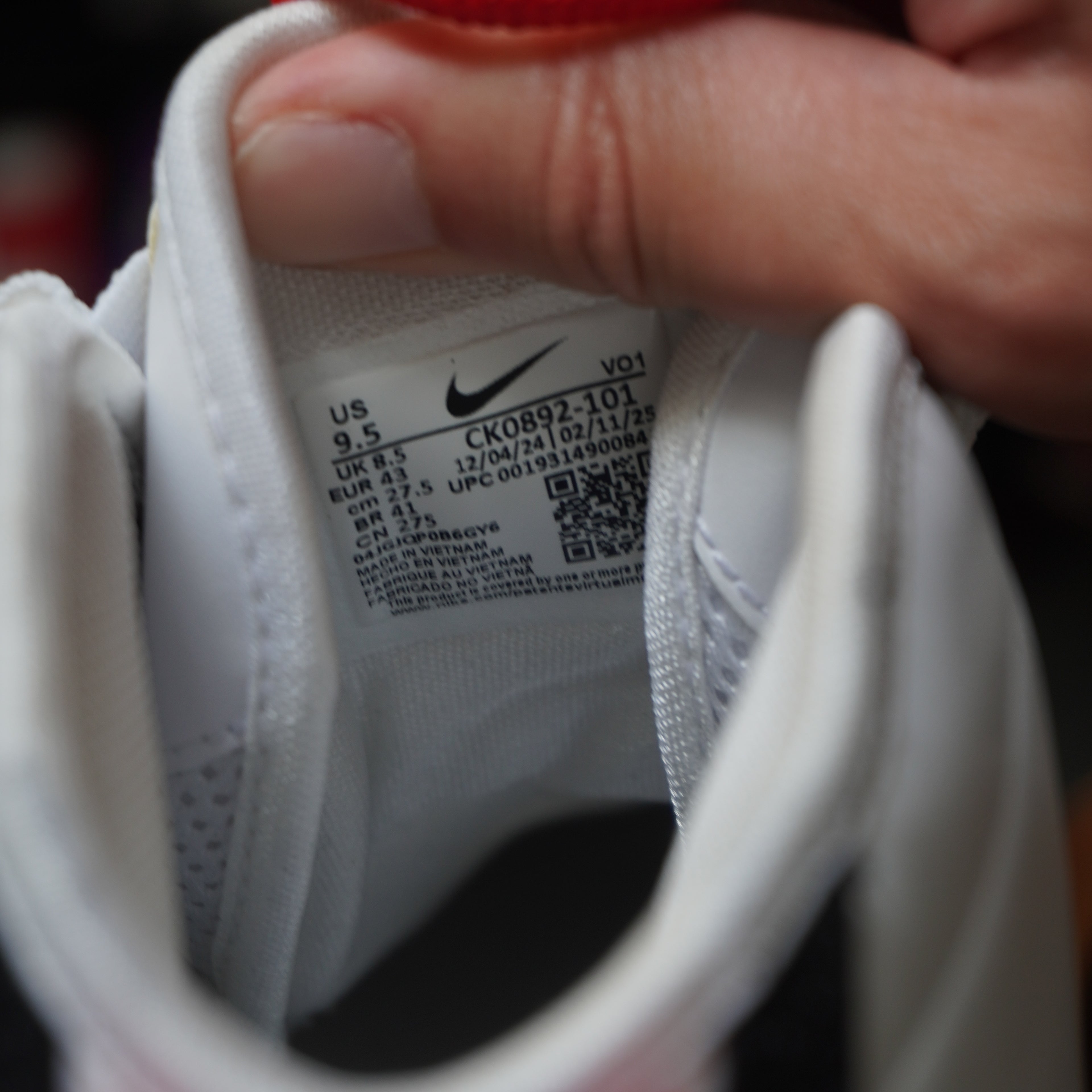 Nike Air Max Uptempo 95 White Red Black