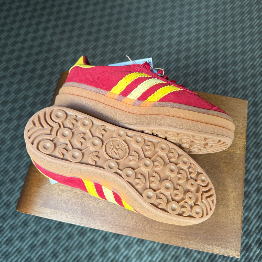 adidas Gazelle Bold Team Victory Red Yellow Gold Metallic (GS)