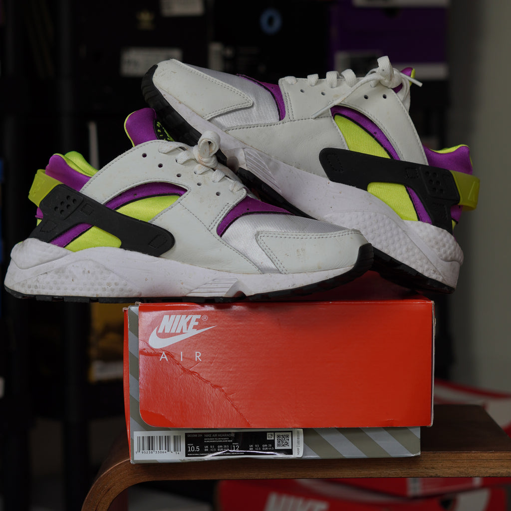Nike Air Huarache Run Neon Yellow Magenta (2021)