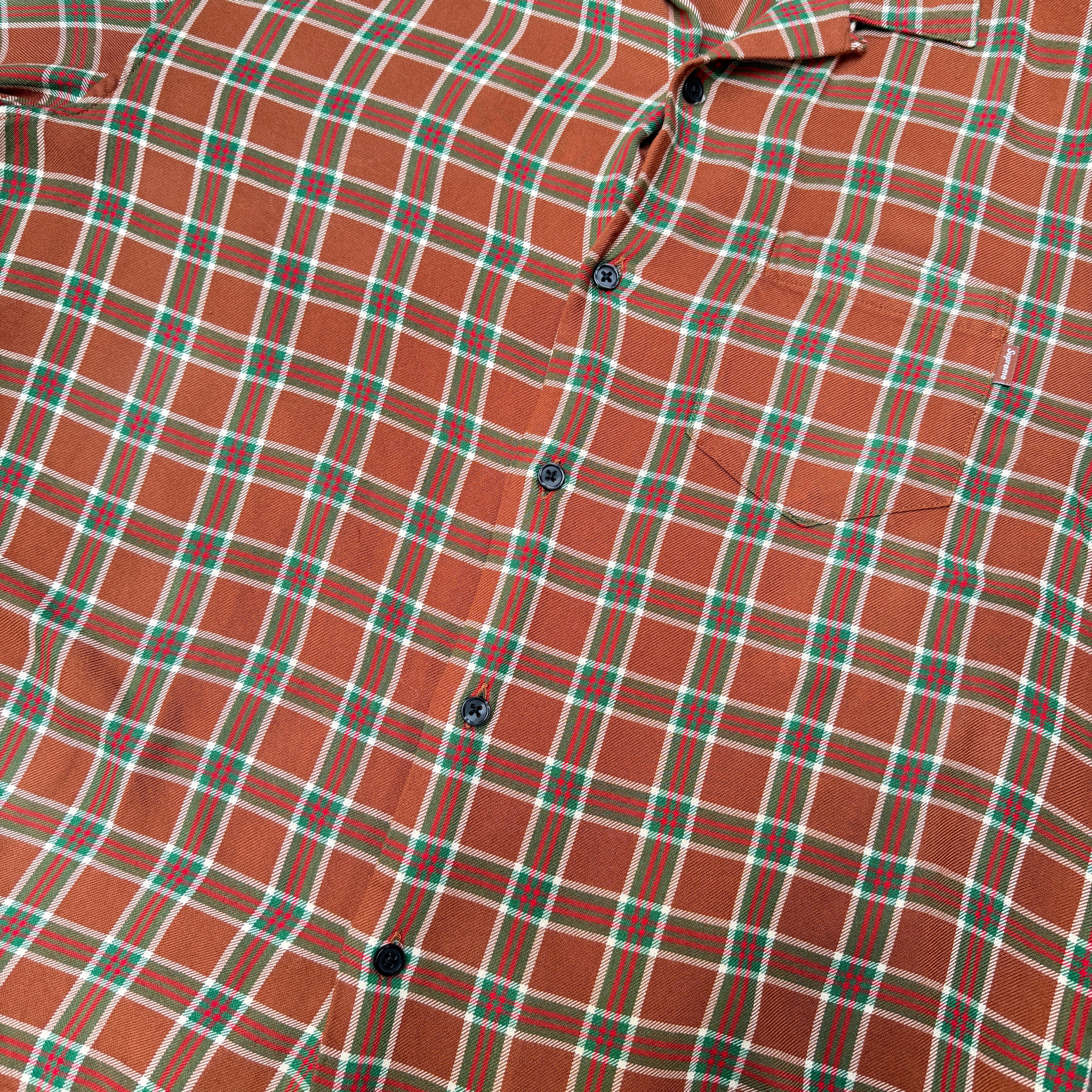 Supreme Plaid Rayon Button Up Shirt SS19