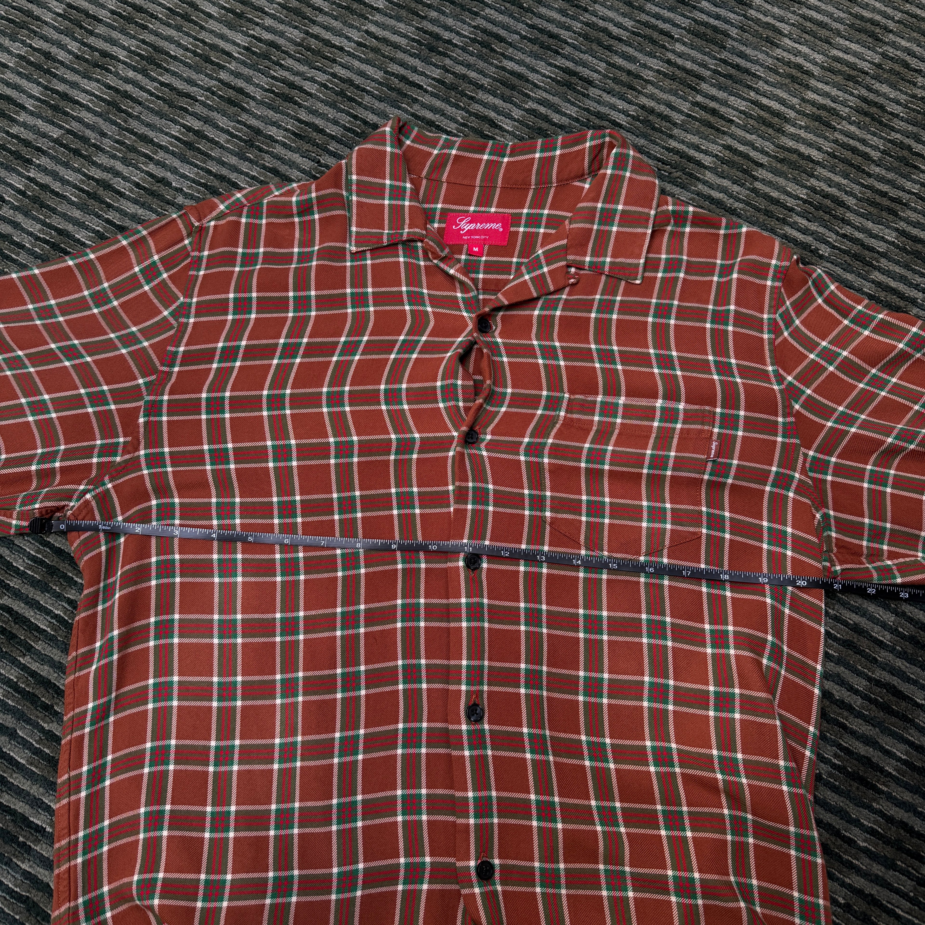 Supreme Plaid Rayon Button Up Shirt SS19