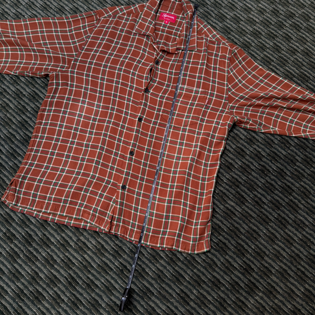 Supreme Plaid Rayon Button Up Shirt SS19