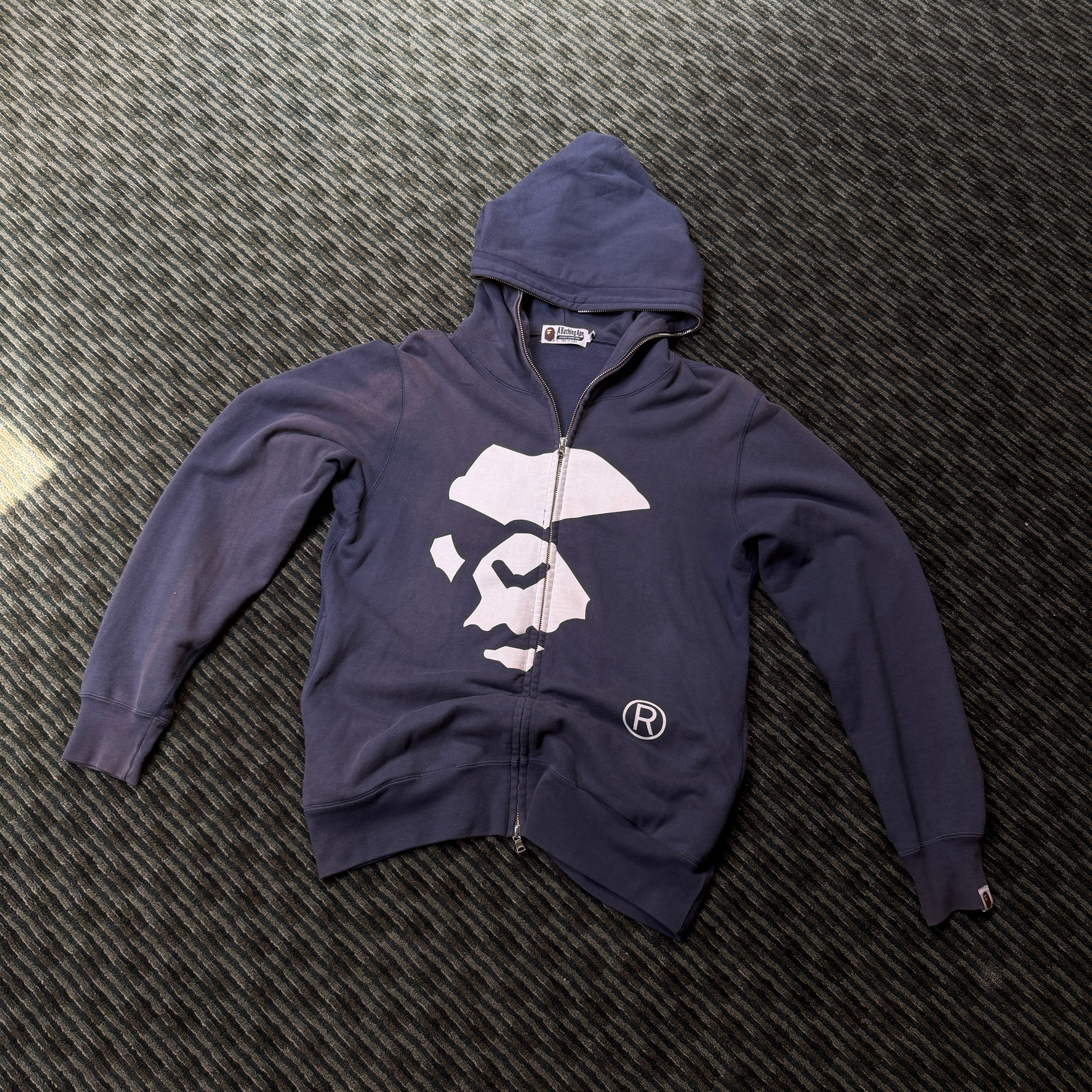 A Bathing Ape Bape Mad Face Full Zip Navy – Sneakorhead