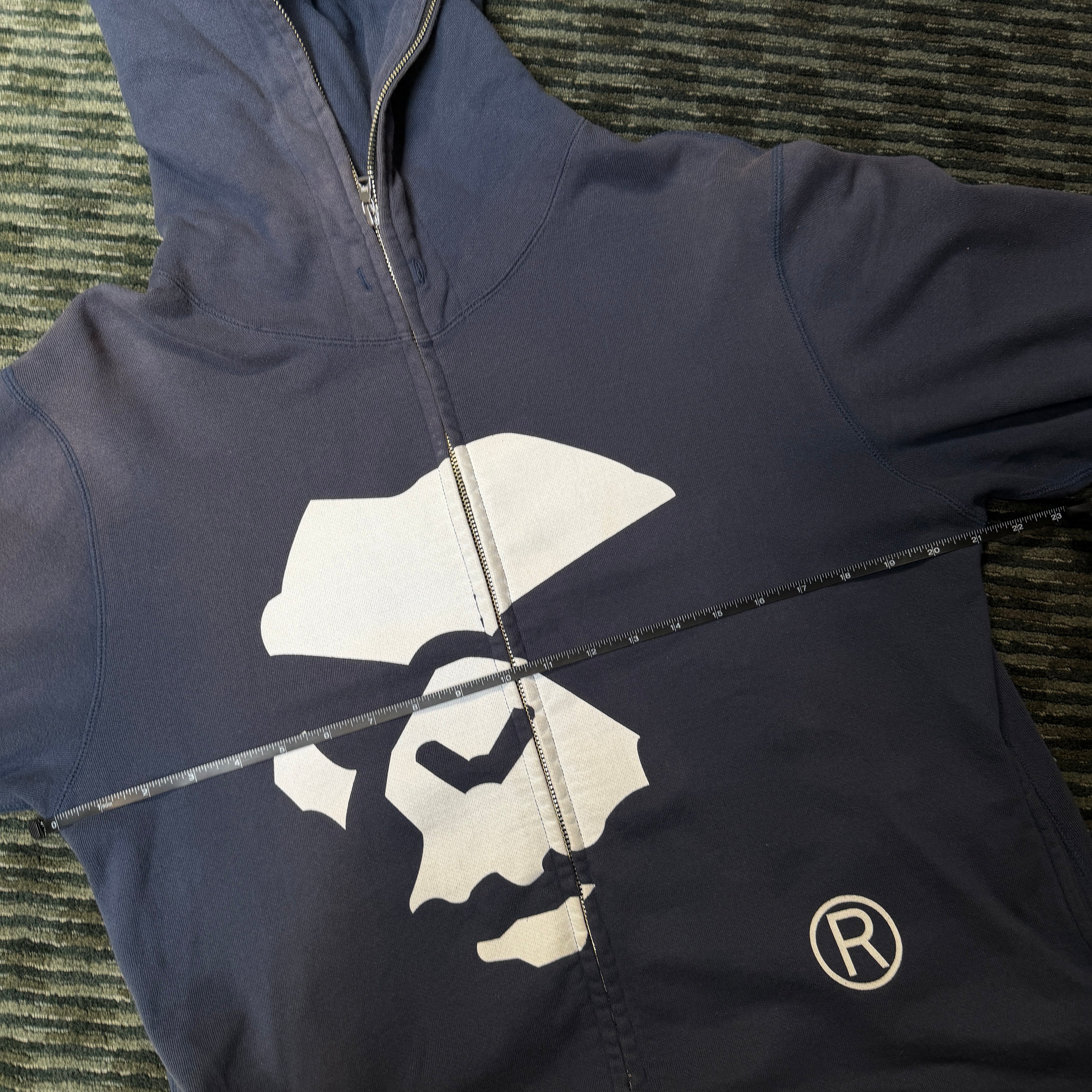 A Bathing Ape Bape Mad Face Full Zip Navy