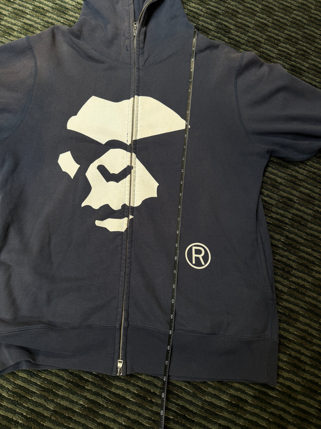 A Bathing Ape Bape Mad Face Full Zip Navy