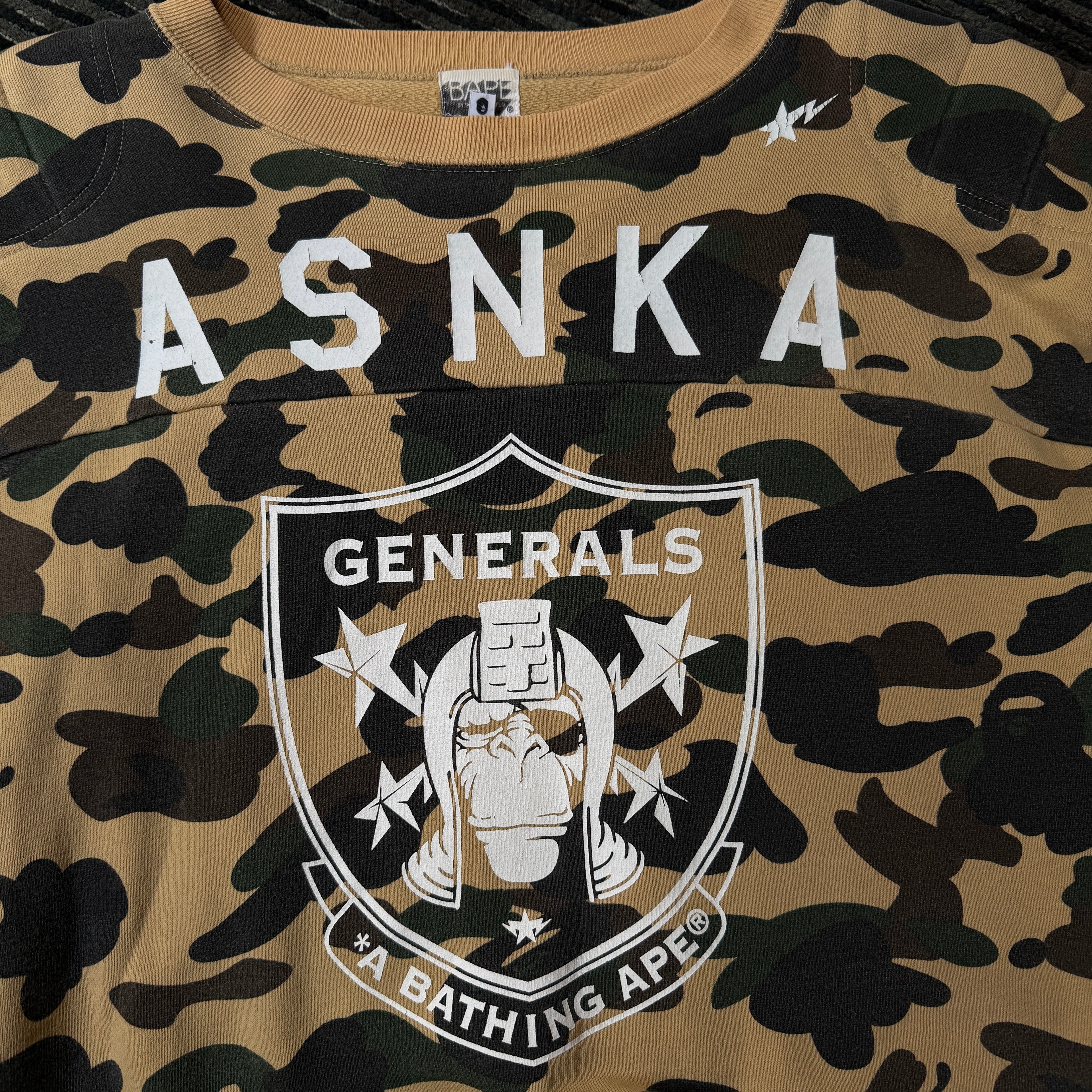 Vintage Bape 1st Camo Generals Crewneck