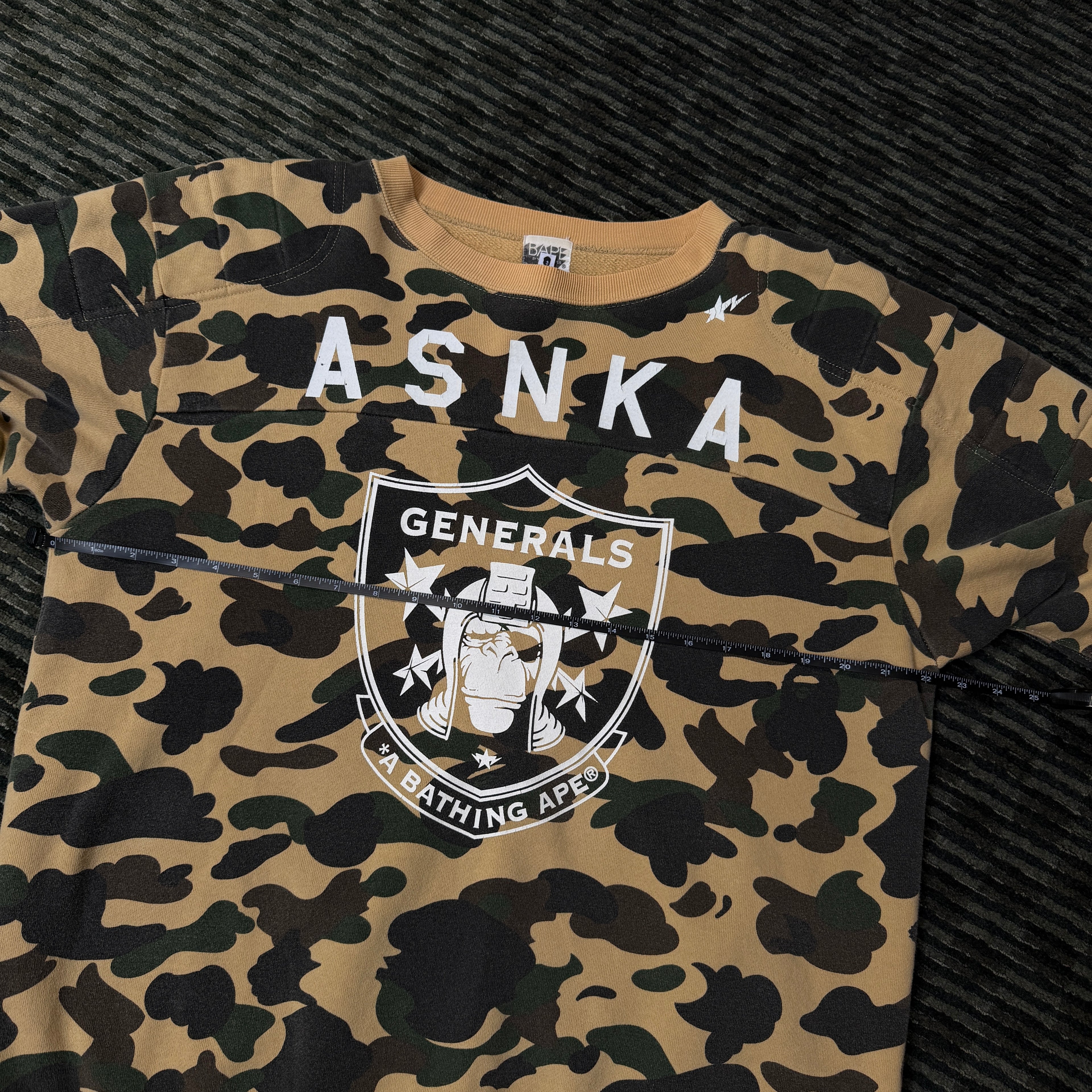 Vintage Bape 1st Camo Generals Crewneck