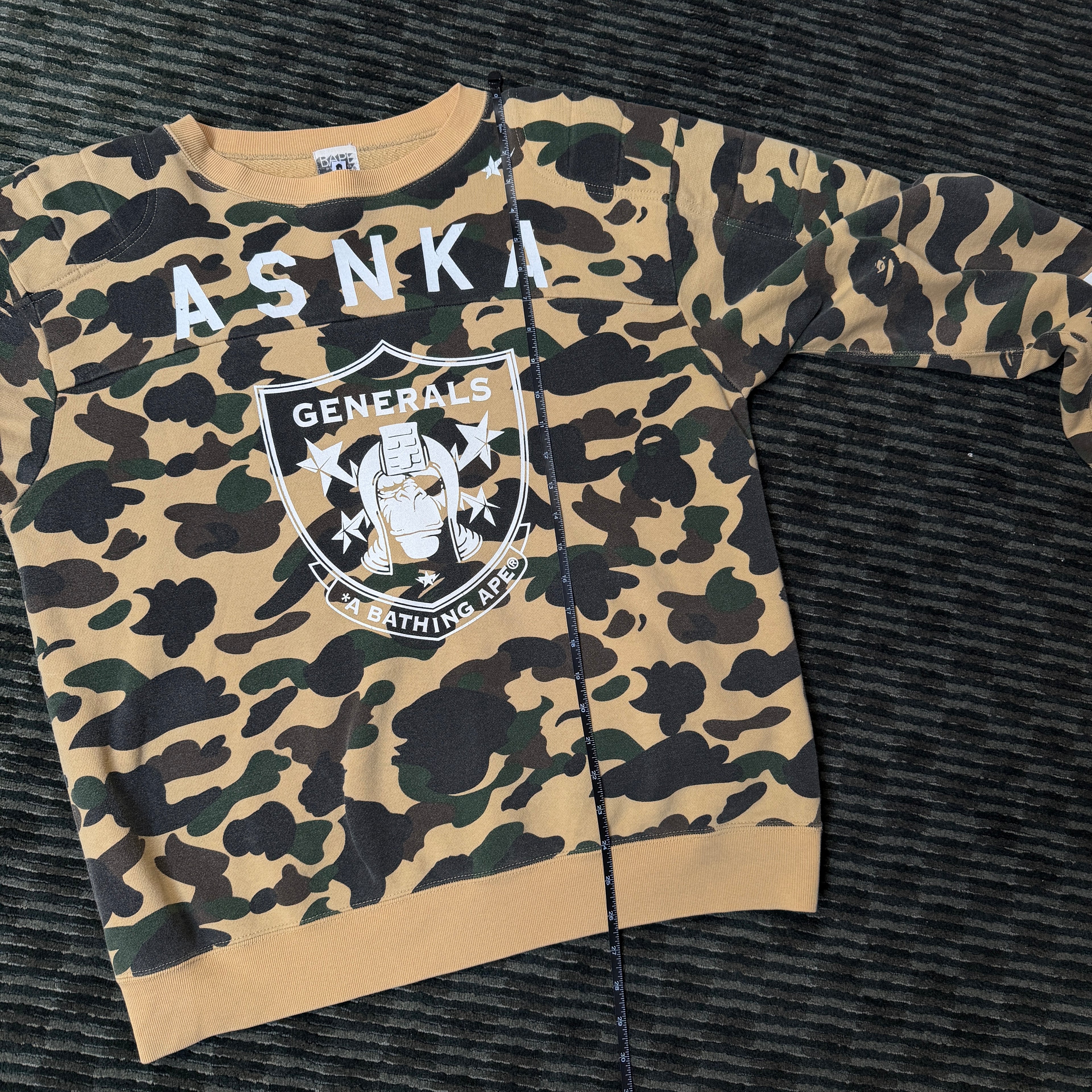 Vintage Bape 1st Camo Generals Crewneck