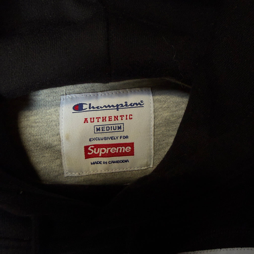 Supreme x Champion Label Hoodie FW18