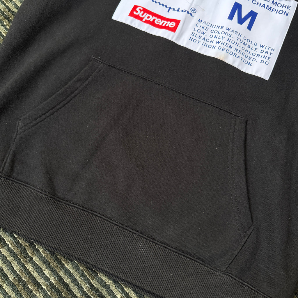 Supreme x Champion Label Hoodie FW18