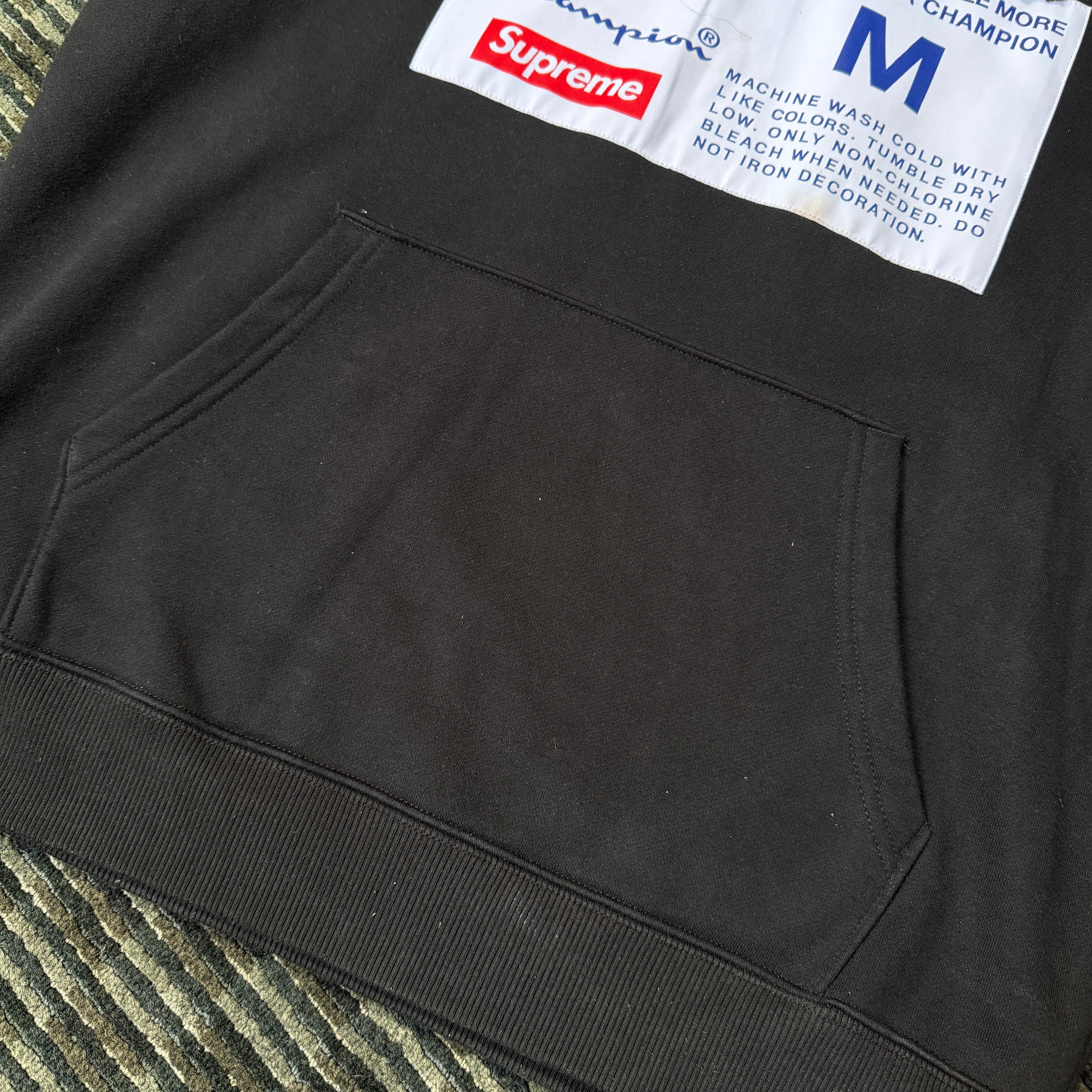 Supreme x Champion Label Hoodie FW18