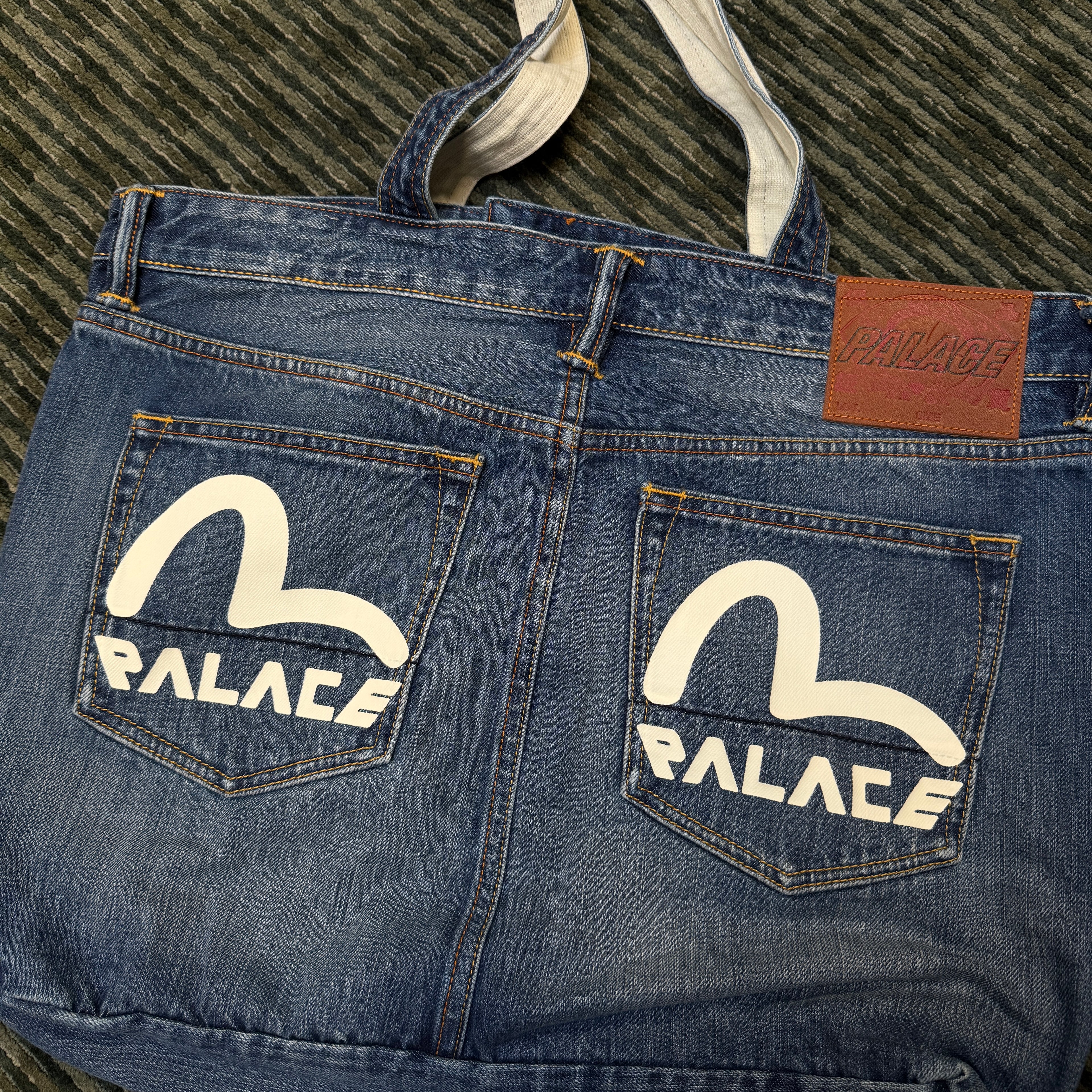 Palace x Evisu Denim Tote Bag