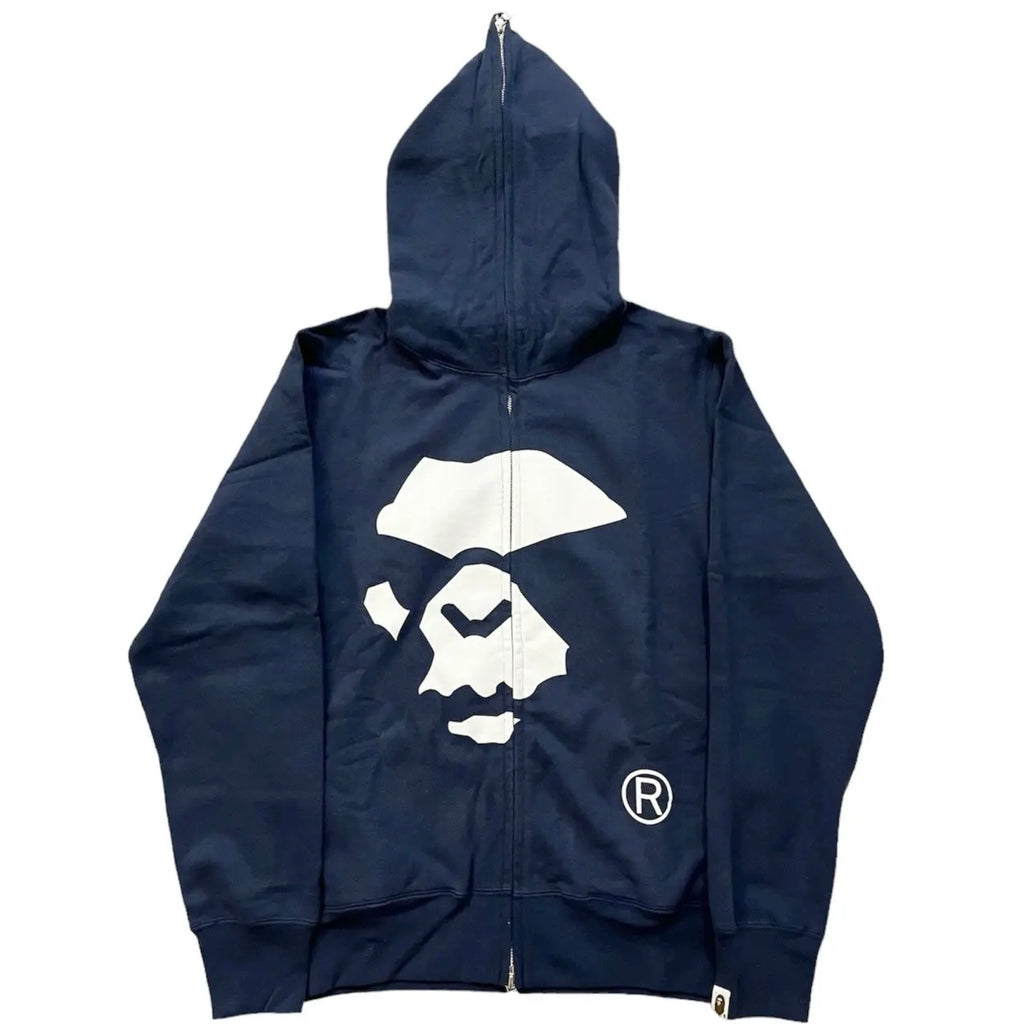 A Bathing Ape Bape Mad Face Full Zip Navy