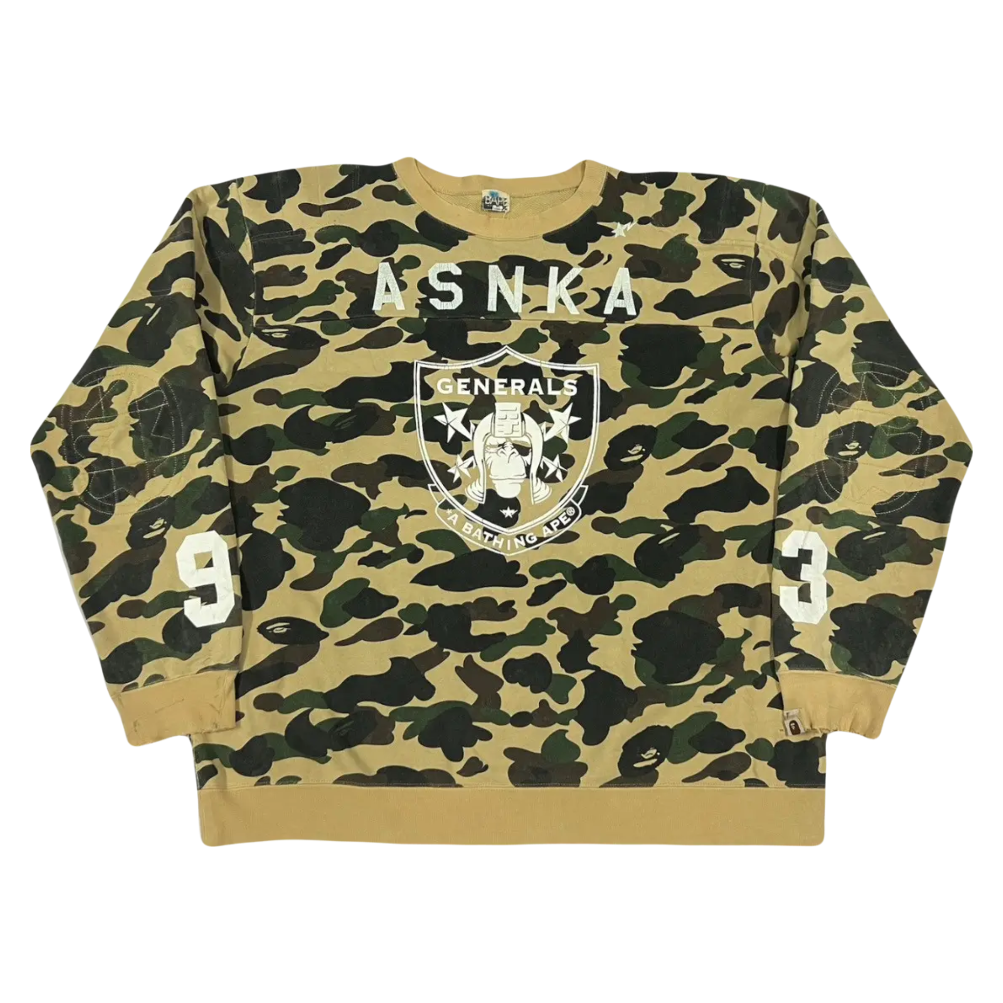 Vintage Bape 1st Camo Generals Crewneck