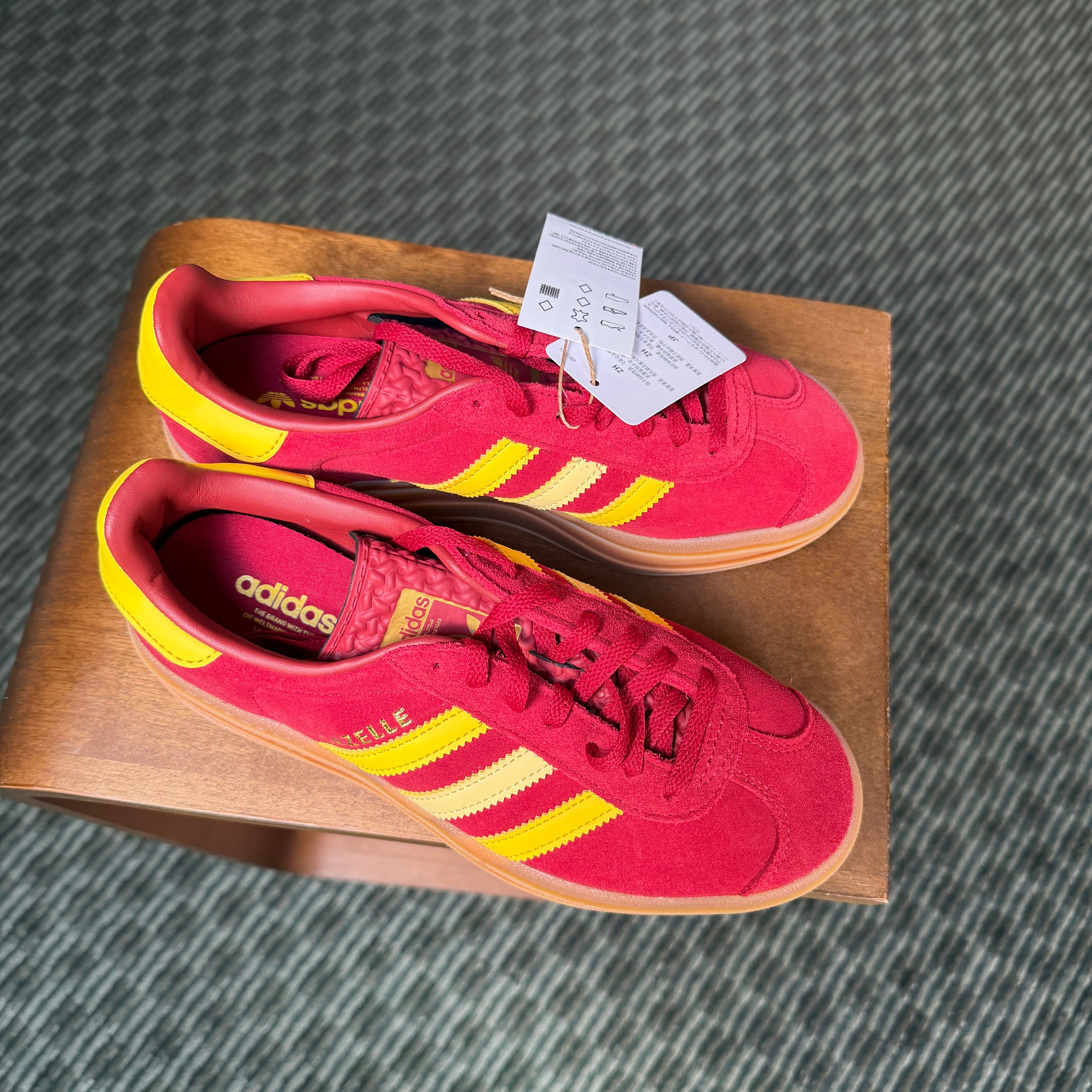adidas Gazelle Bold Team Victory Red Yellow Gold Metallic (GS)