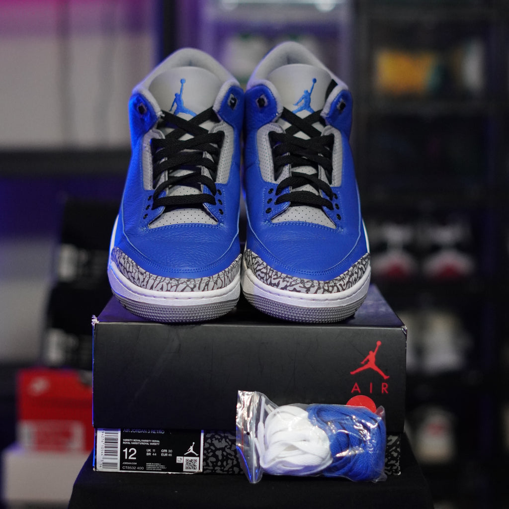 Jordan 3 Retro Varsity Royal Cement