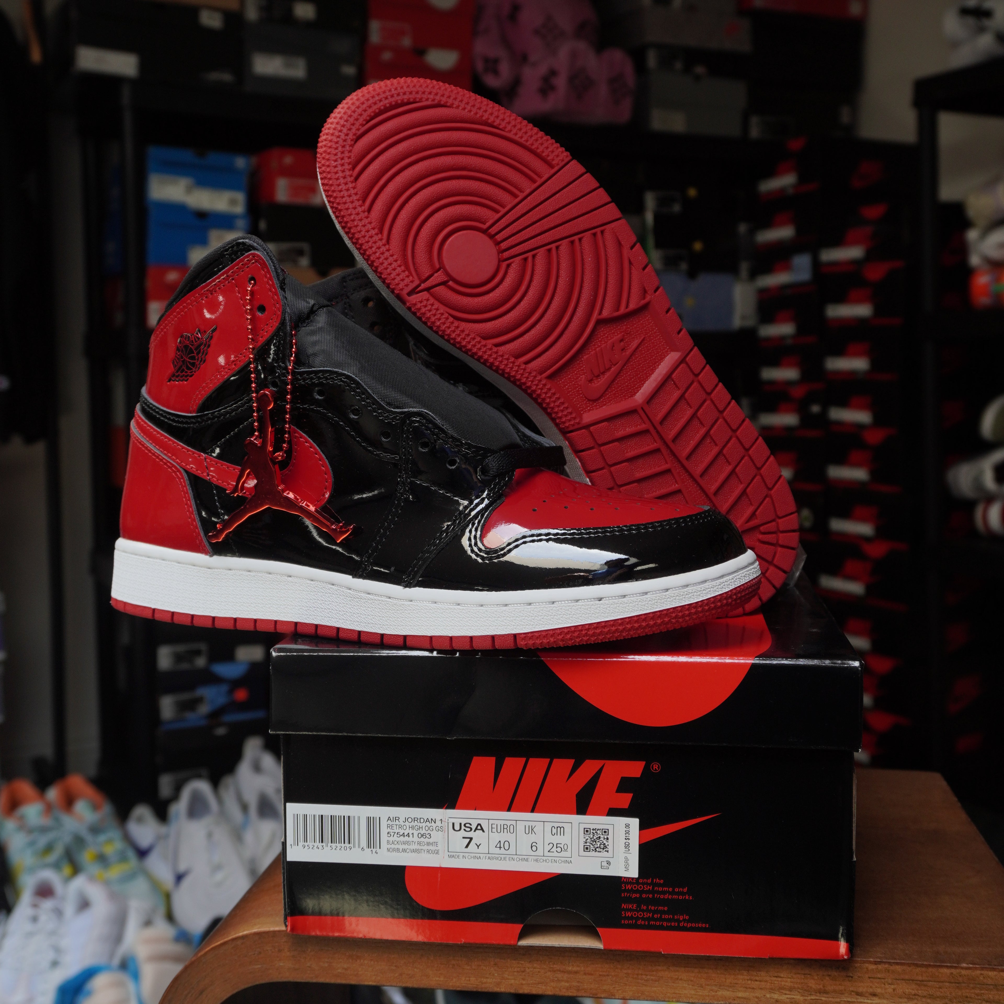 Jordan 1 Retro High OG Patent Bred (GS)