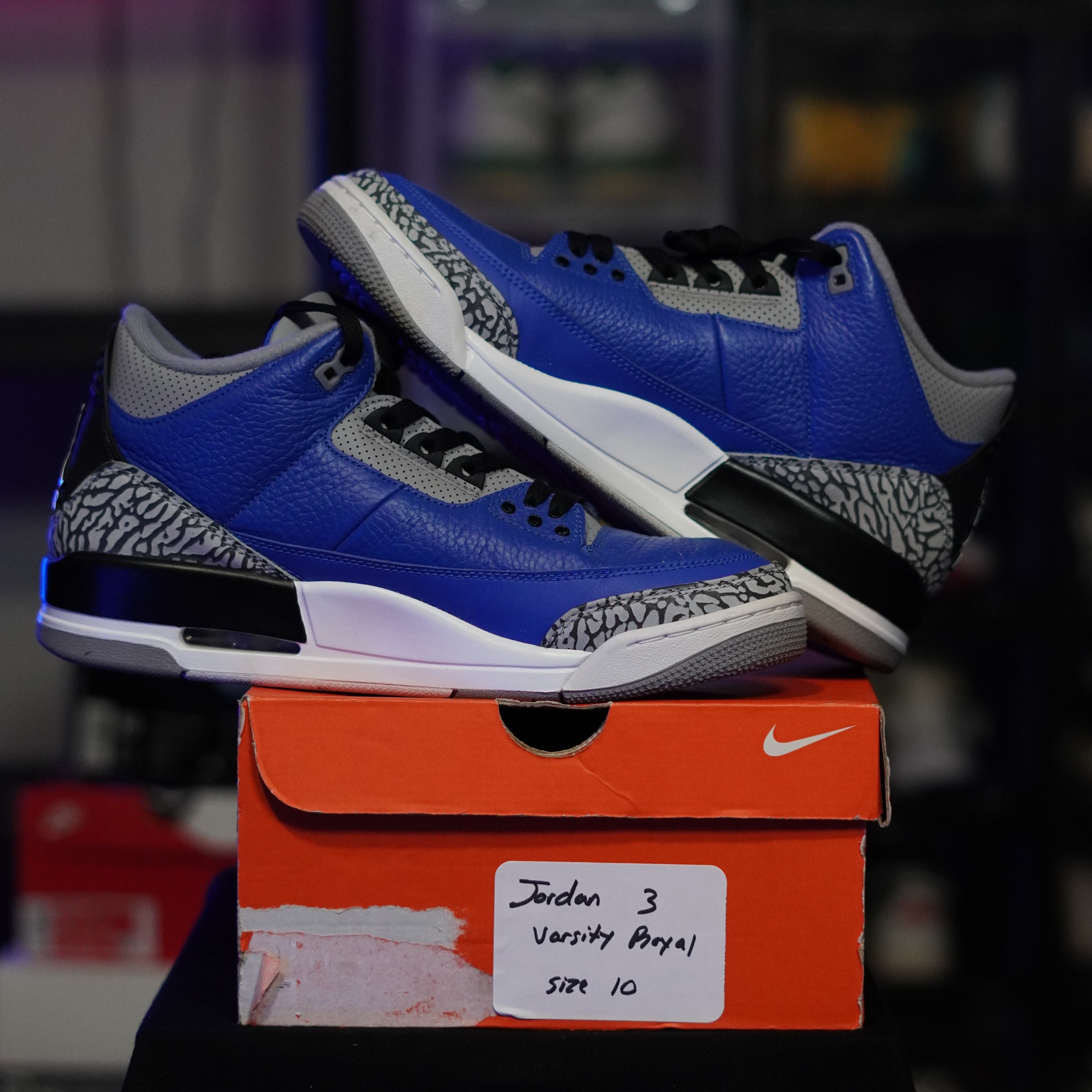 Jordan 3 Retro Varsity Royal Cement