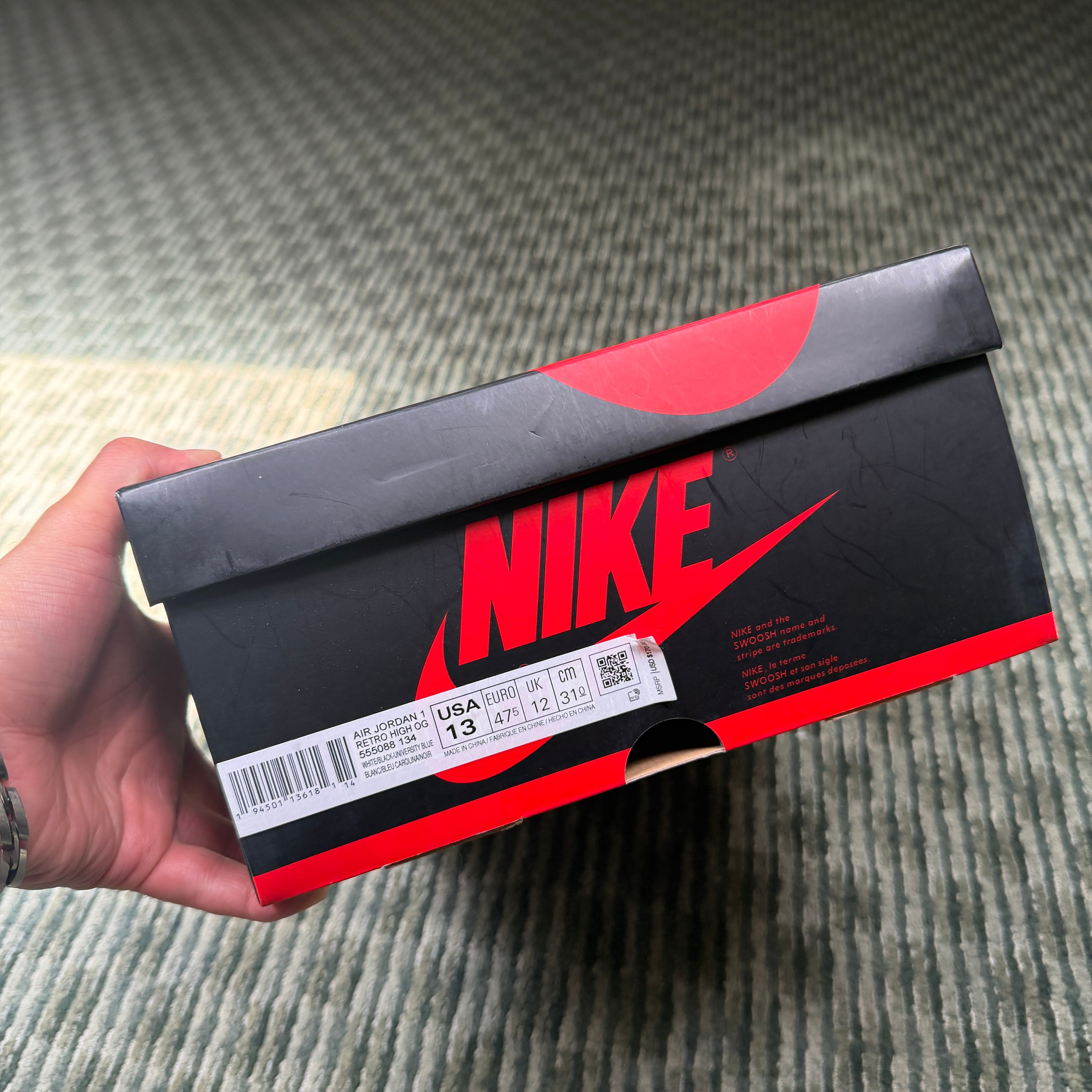 Air Jordan 1 Retro High OG University Blue UNC