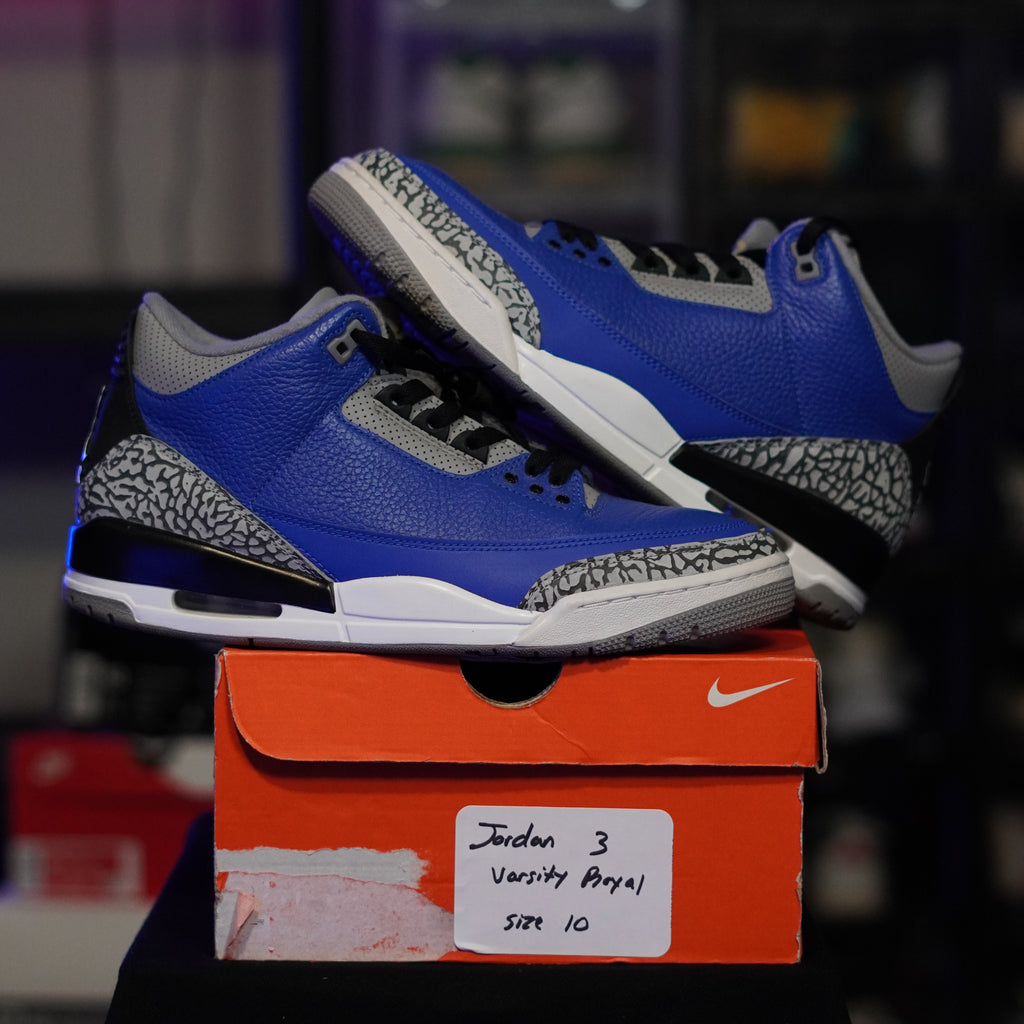 Jordan 3 Retro Varsity Royal Cement