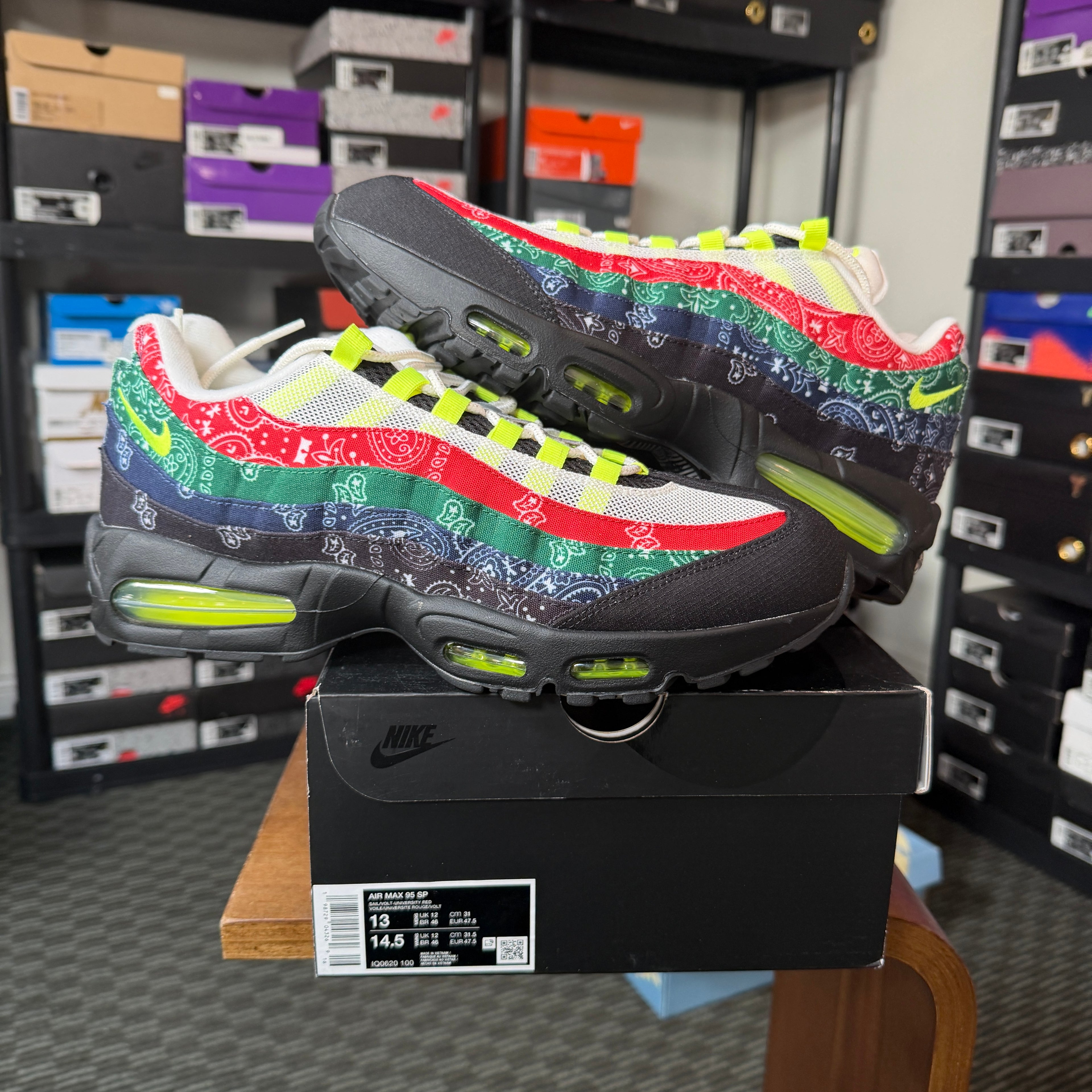 Nike Air Max 95 OG Neon Paisley Bandana Big Bubble