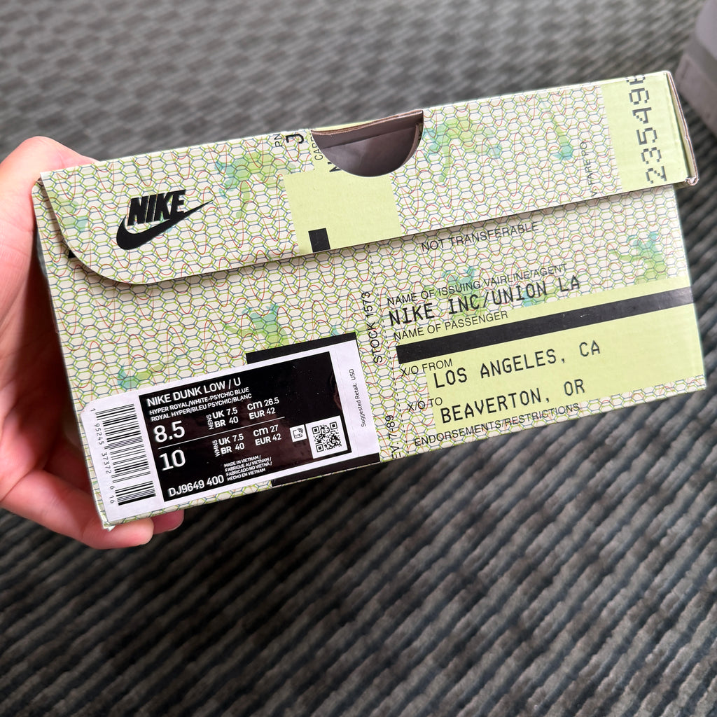 Nike Dunk Low Union Passport Pack Argon