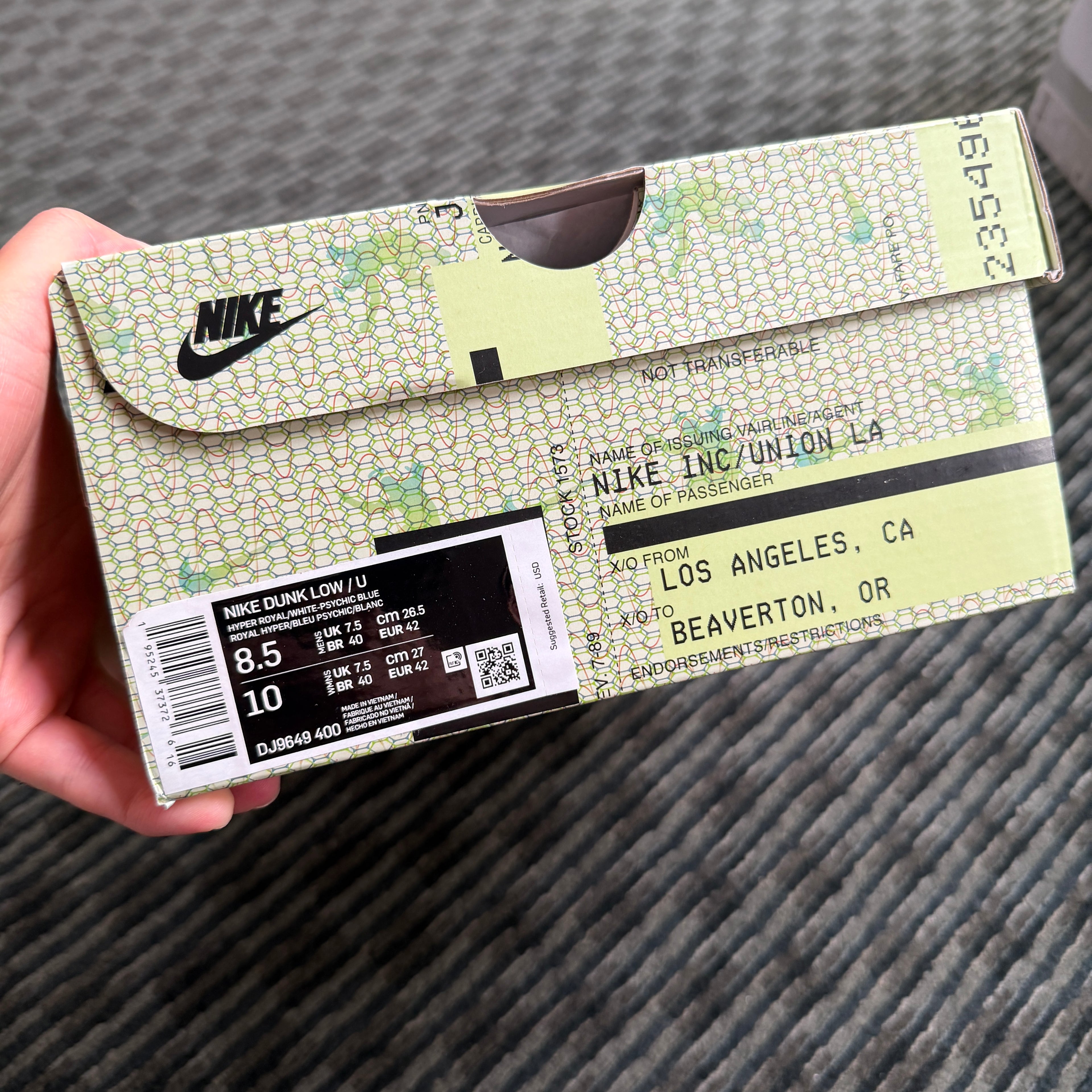 Nike Dunk Low Union Passport Pack Argon