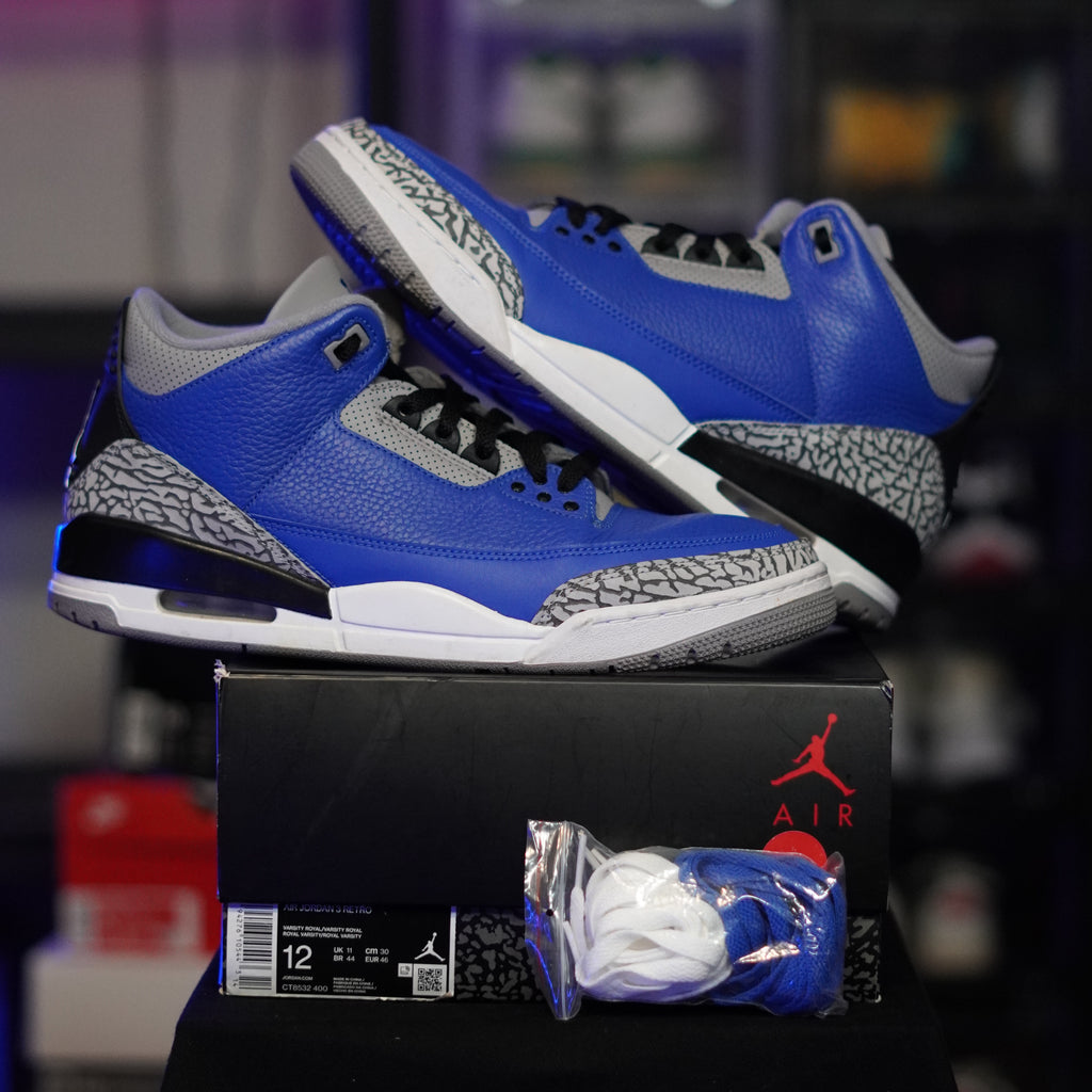 Jordan 3 Retro Varsity Royal Cement