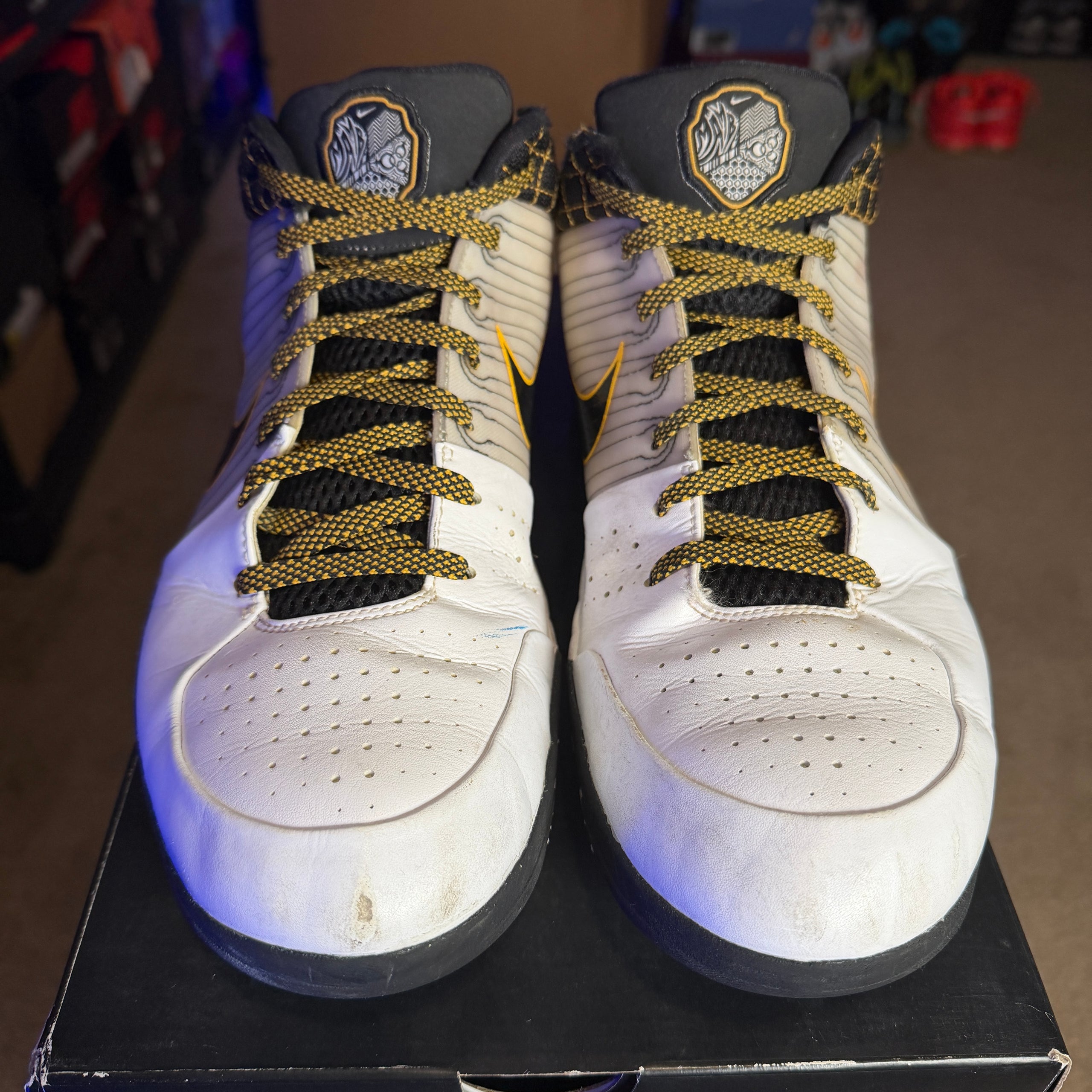 Nike Kobe 4 Protro White Black Del Sol