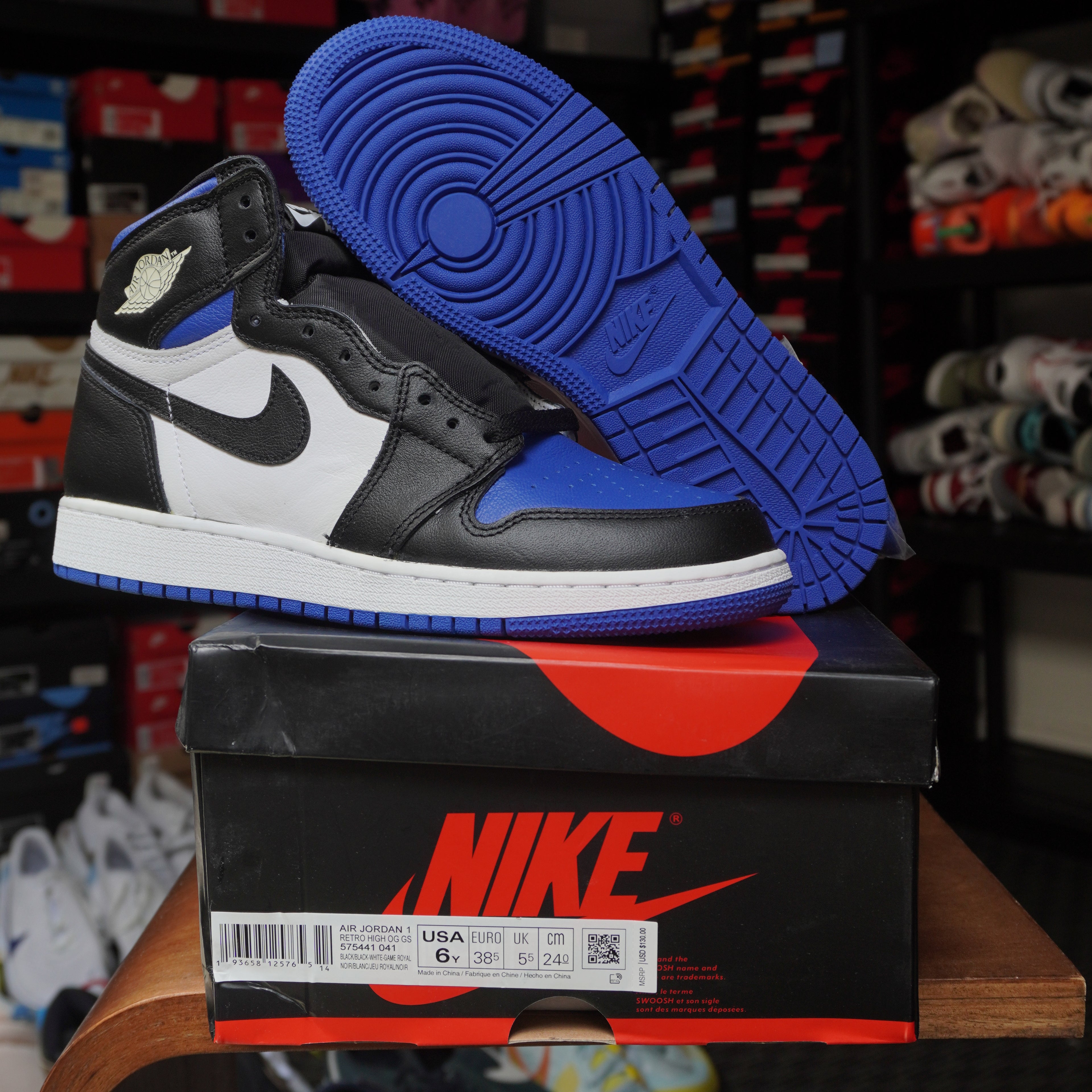 Jordan 1 Retro High Royal Toe (GS)